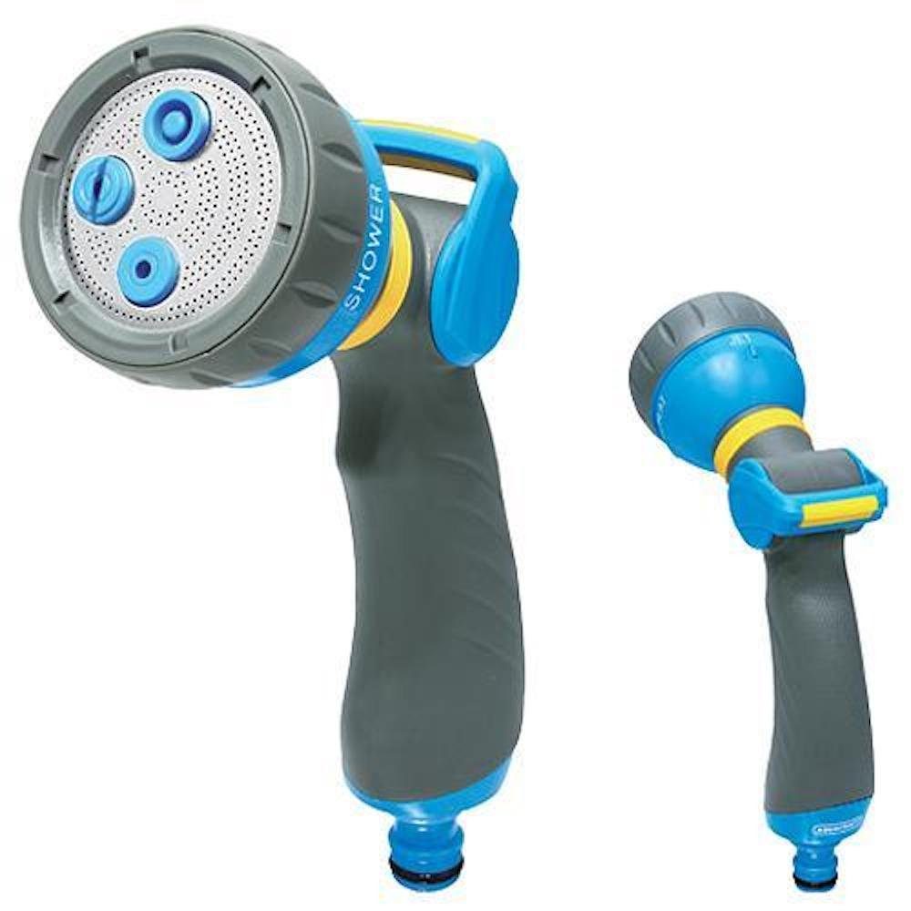Bewässerungssystem Gartenspritze, 4 Muster, einstellbar, weicher Gummi, Plastikadapter