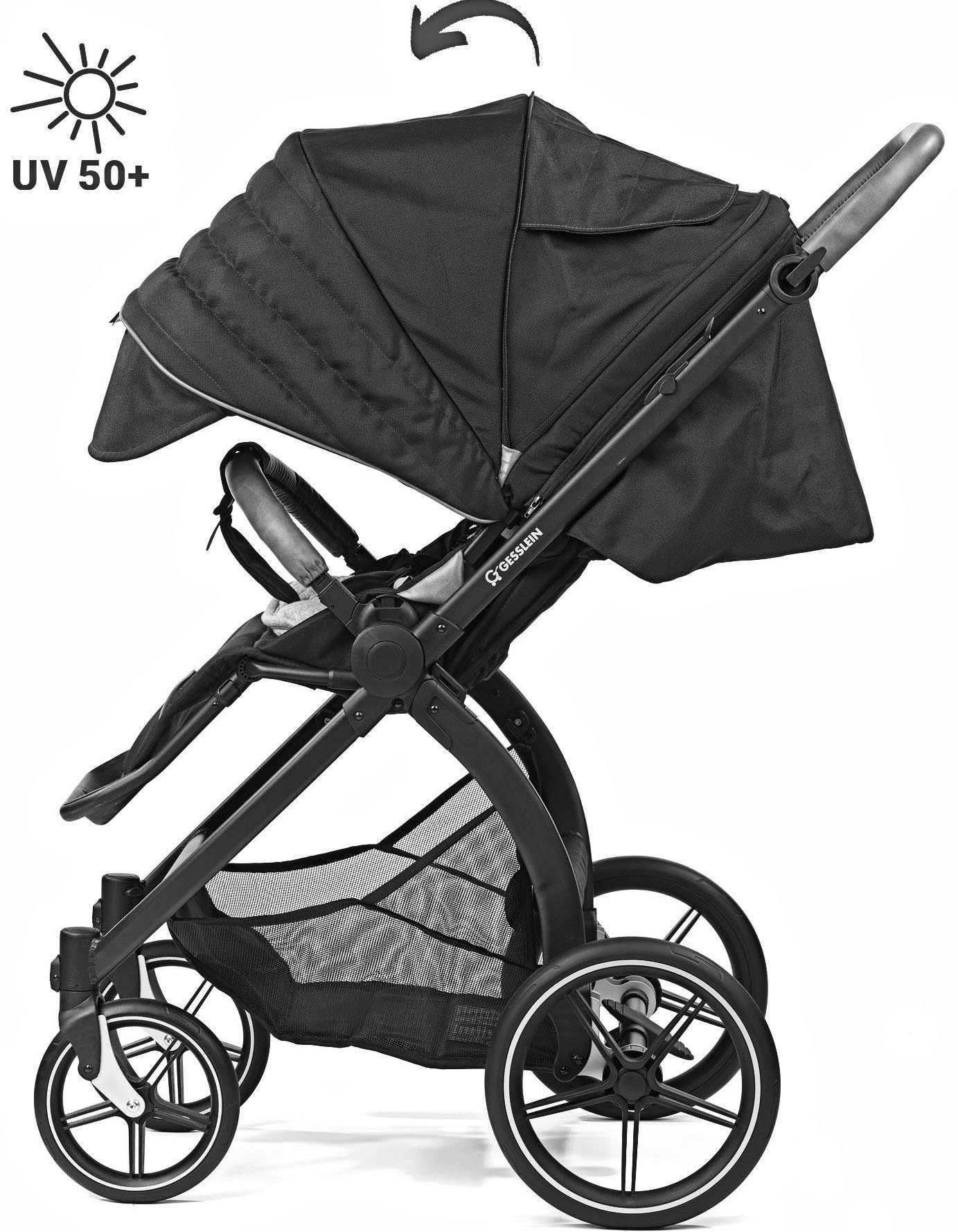und Swing Soft+ mit mit aqua Babywanne Gesslein FX4 Aufsatz Babyschalenadapter schwarz, Kombi-Kinderwagen mint, C3