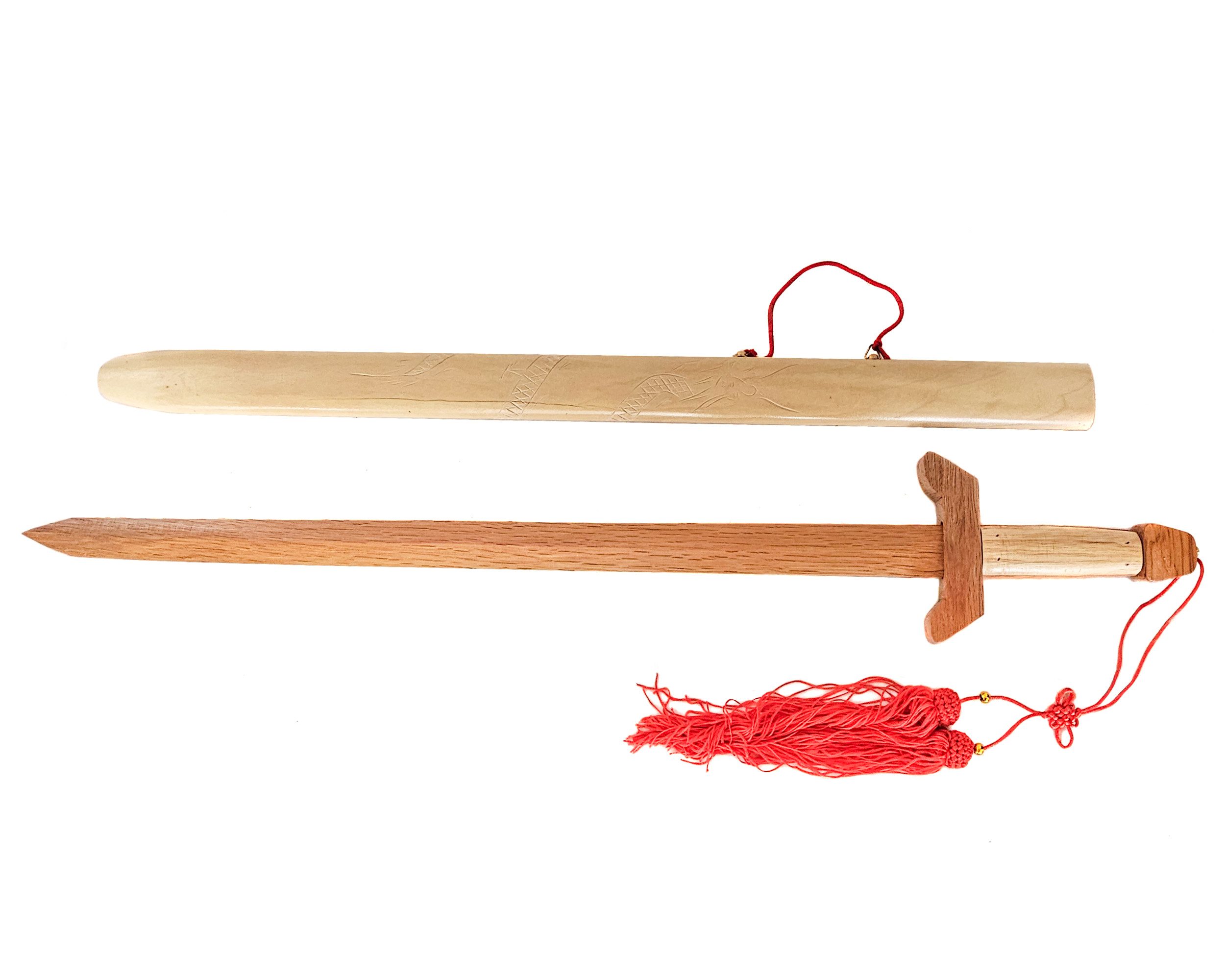 Yudu Holzschwert Tai Chi Schwert Übungsschwert mit Scheide aus Holz