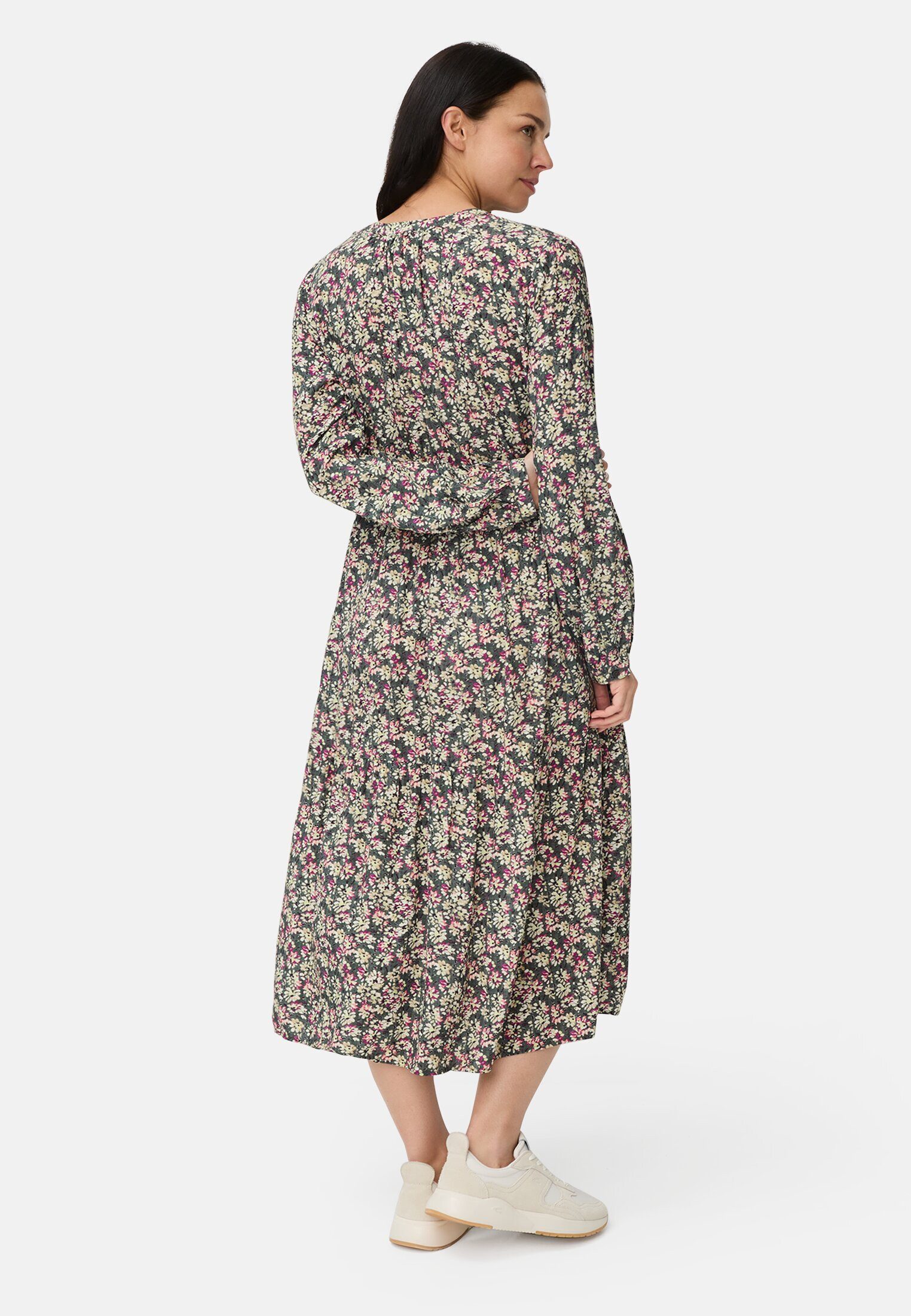 camel active Blusenkleid aus reiner Viskose Langarm Stehkragen (1-tlg) günstig online kaufen