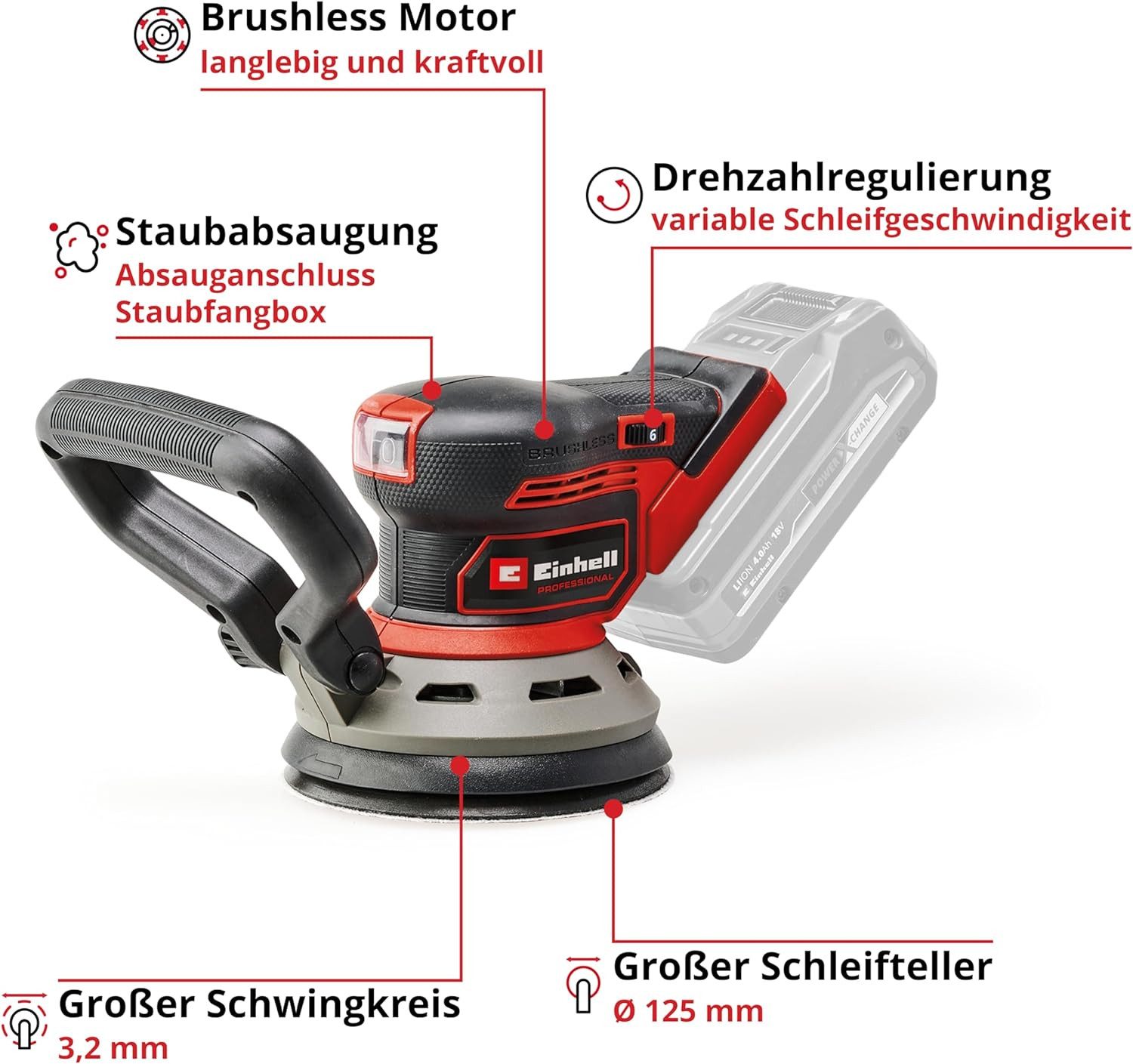 Einhell Akku-Exzenterschleifer Akku-Exzenterschleifer TP-RS 18/32 Li günstig online kaufen