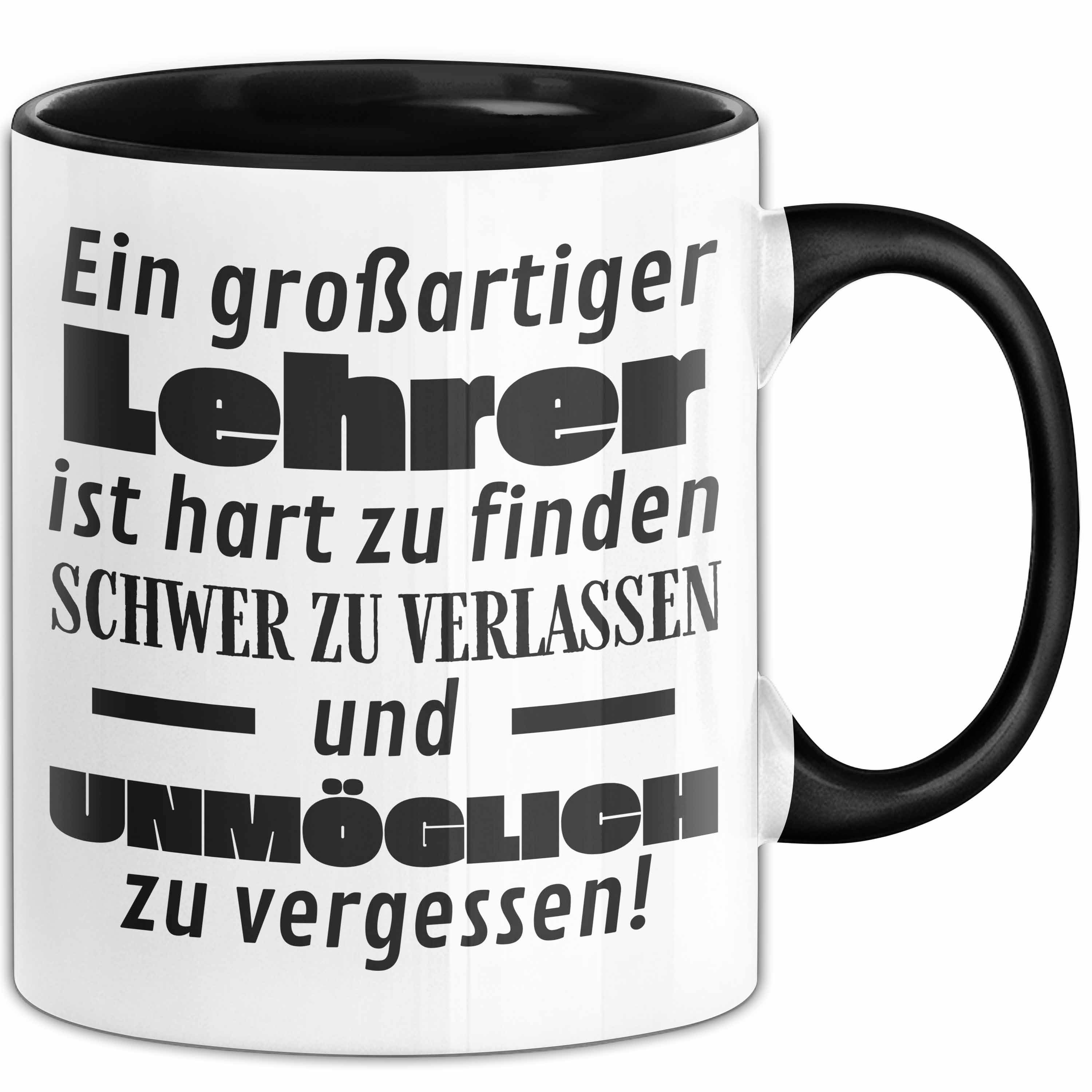 Trendation Tasse Lehrer Abschied Geschenk Tasse Abschiedsgeschenk für Lehrer Hart Zu Fi