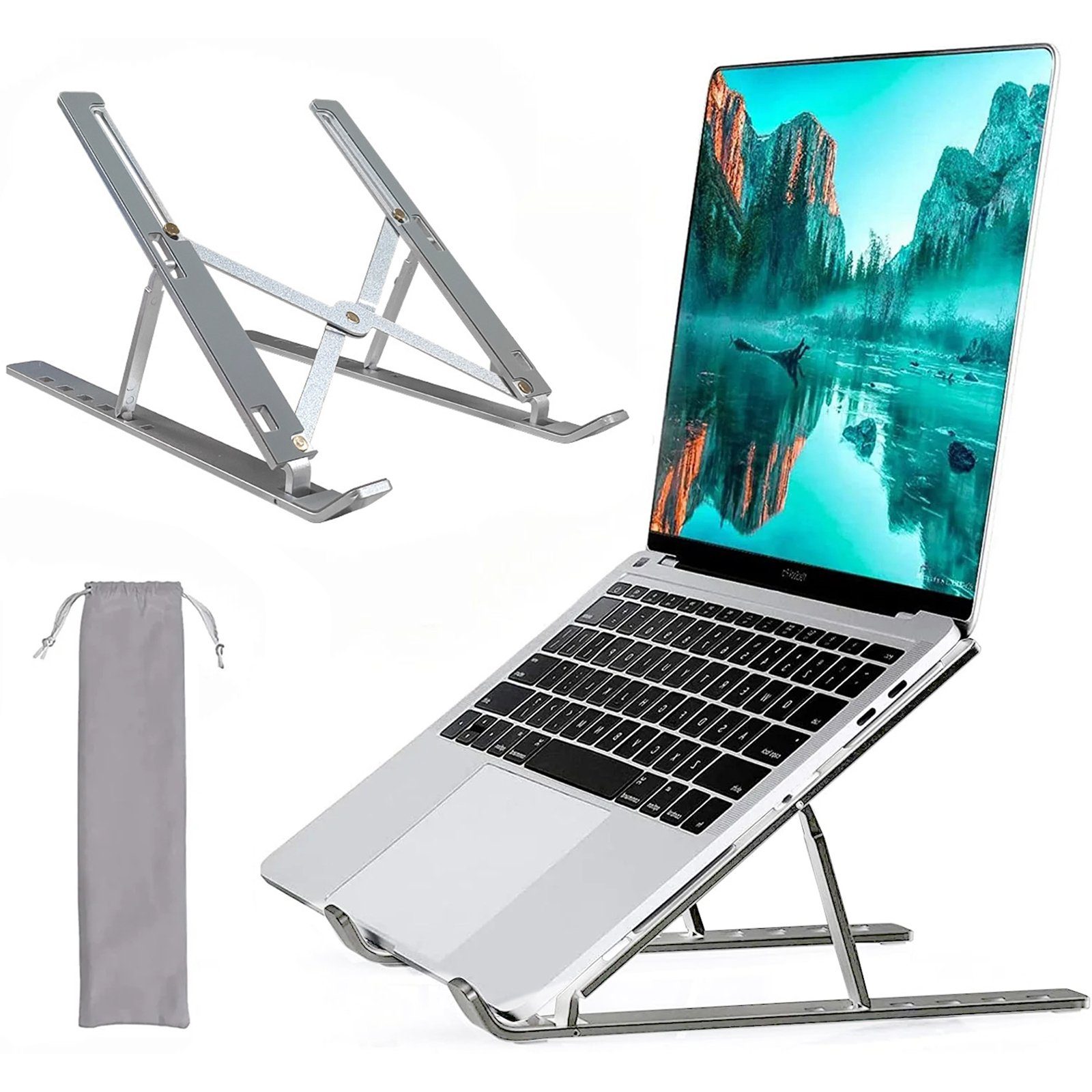 CALIYO Laptop-Ständer für Schreibtisch, Verstellbarer Computerständer Tablet -Halterung