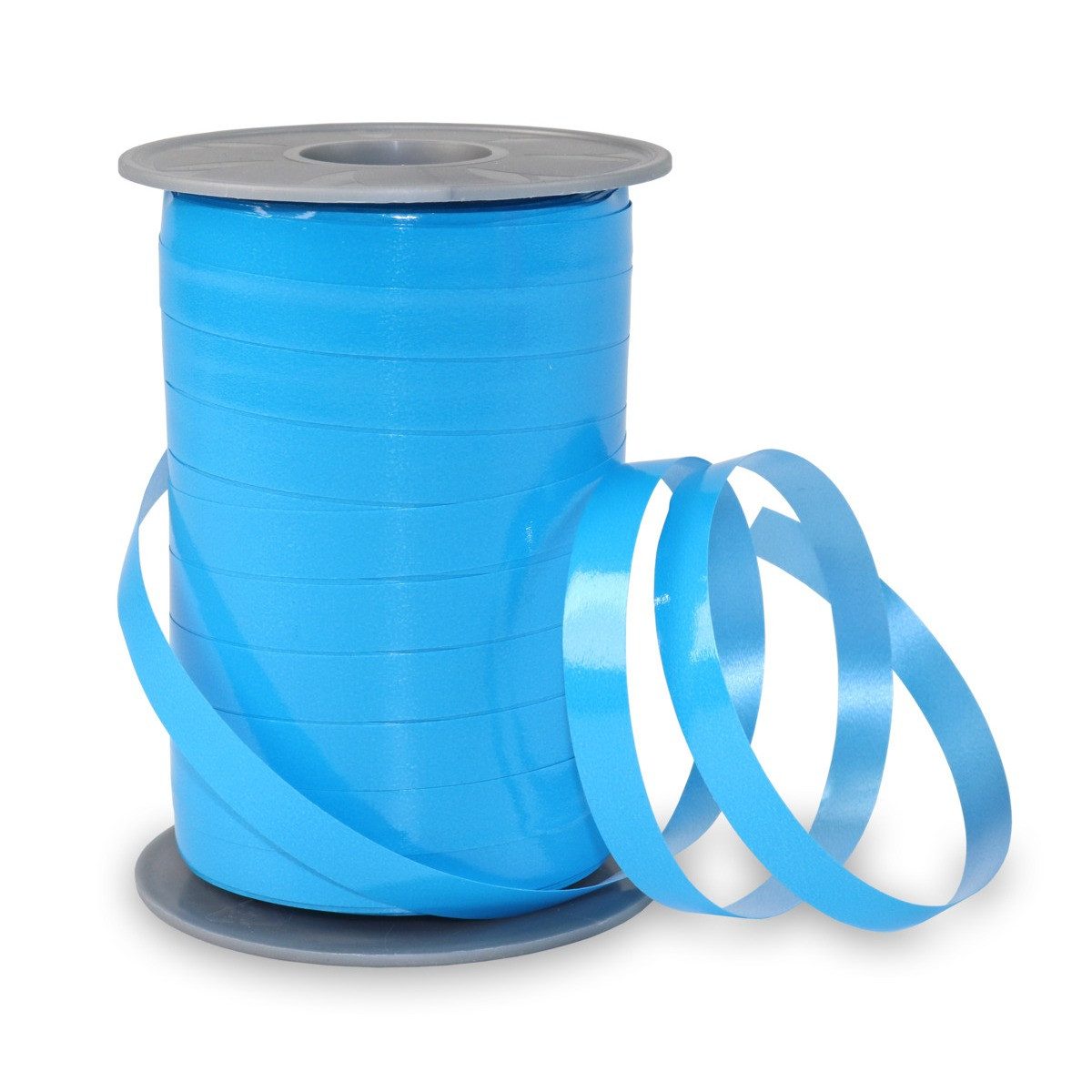 PRÄSENT Geschenkband PRÄSENT Ringelband Lucky neonblau 10mmx200m
