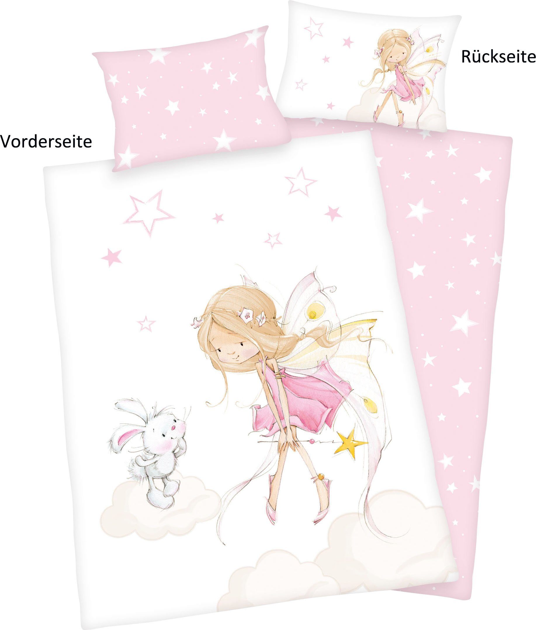 Baby Best Babybettwäsche Little Fairy, Flanell, mit niedlichem Feen-Motiv