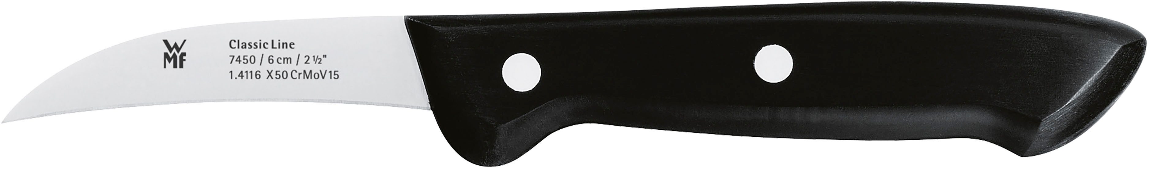 WMF Schälmesser Classic Line, 6 cm, langlebiger Spezialklingenstahl, genieteter Griff
