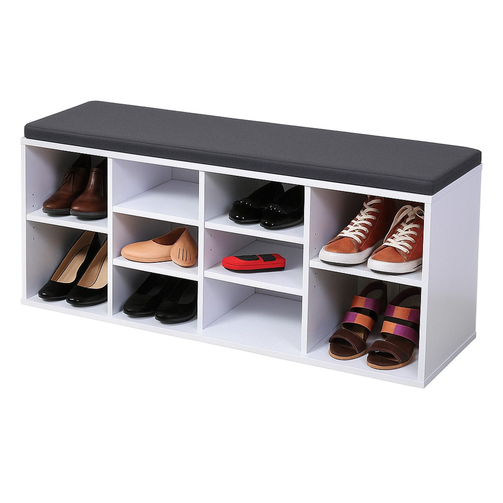 HTI-Living Schuhregal Garderobenbank mit 10 Fächern günstig online kaufen