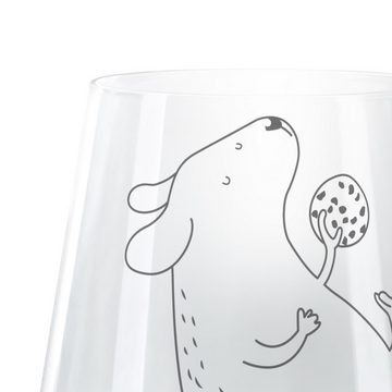 Mr. & Mrs. Panda Windlicht Hund Keks - Transparent - Geschenk, Hundeleckerli, Kerzenglas mit Gra (1 St), Elegante Ausstrahlung