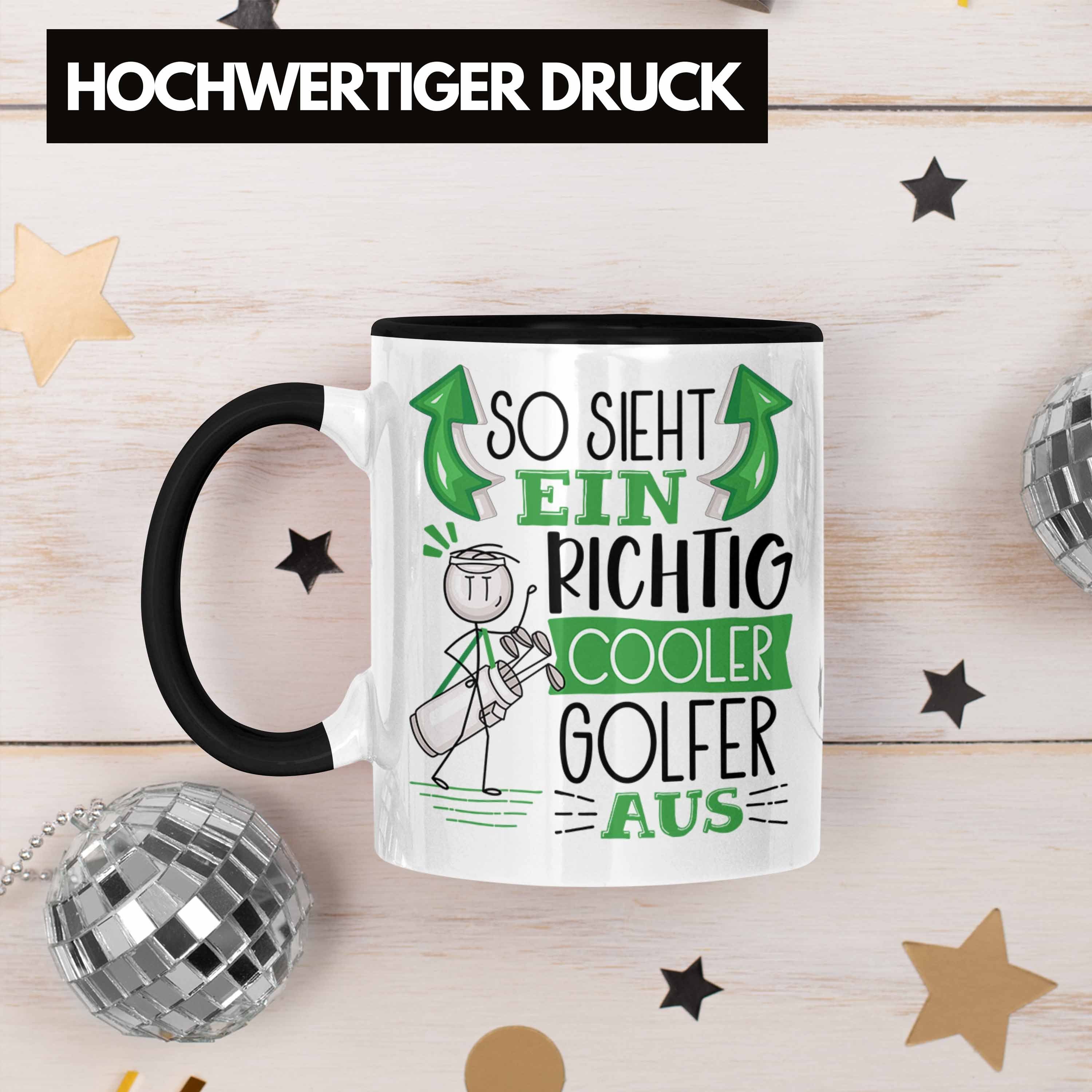 Ein Schwarz Golf-Spieler Tasse Sieht So Tasse Richtig Cooler Geschenk Trendation Golf-Spieler
