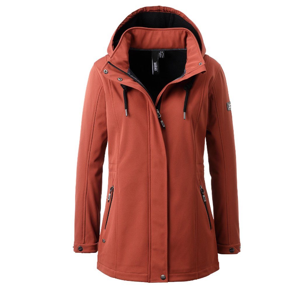 Primero - Fleece Innenseite LPO Hardshelljacke 3 Neeke Softshelljacke wasserdichte Linea mit Lagen coralle