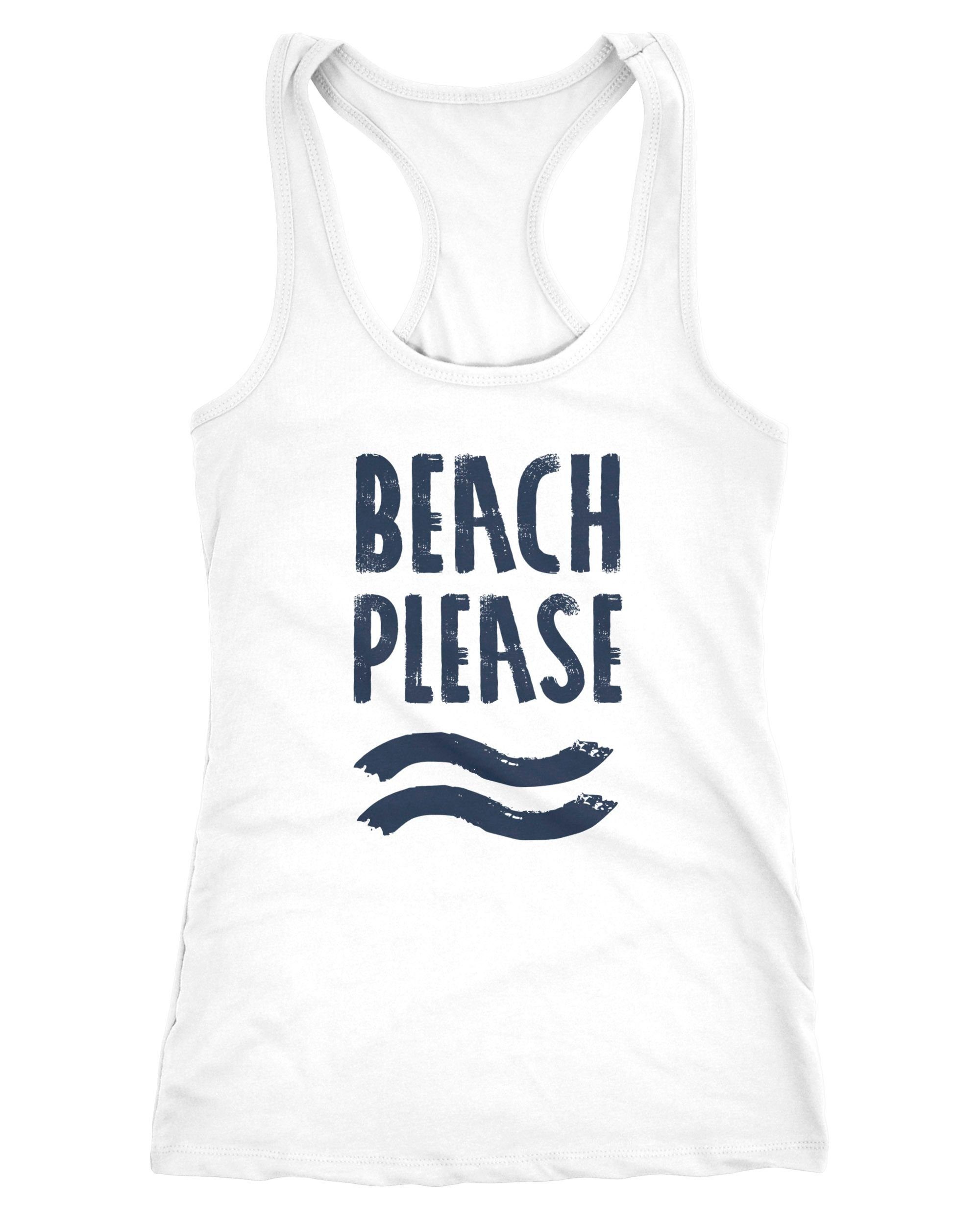 Tanktop Damen Tank-Top Beach please Racerback Neverless®