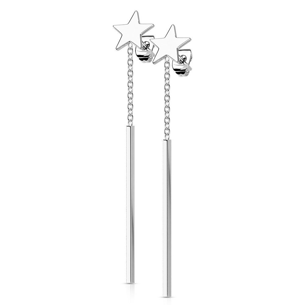 Order & Smile Schmuck Paar Ohrhänger Lange Stab Ohrringe Stern