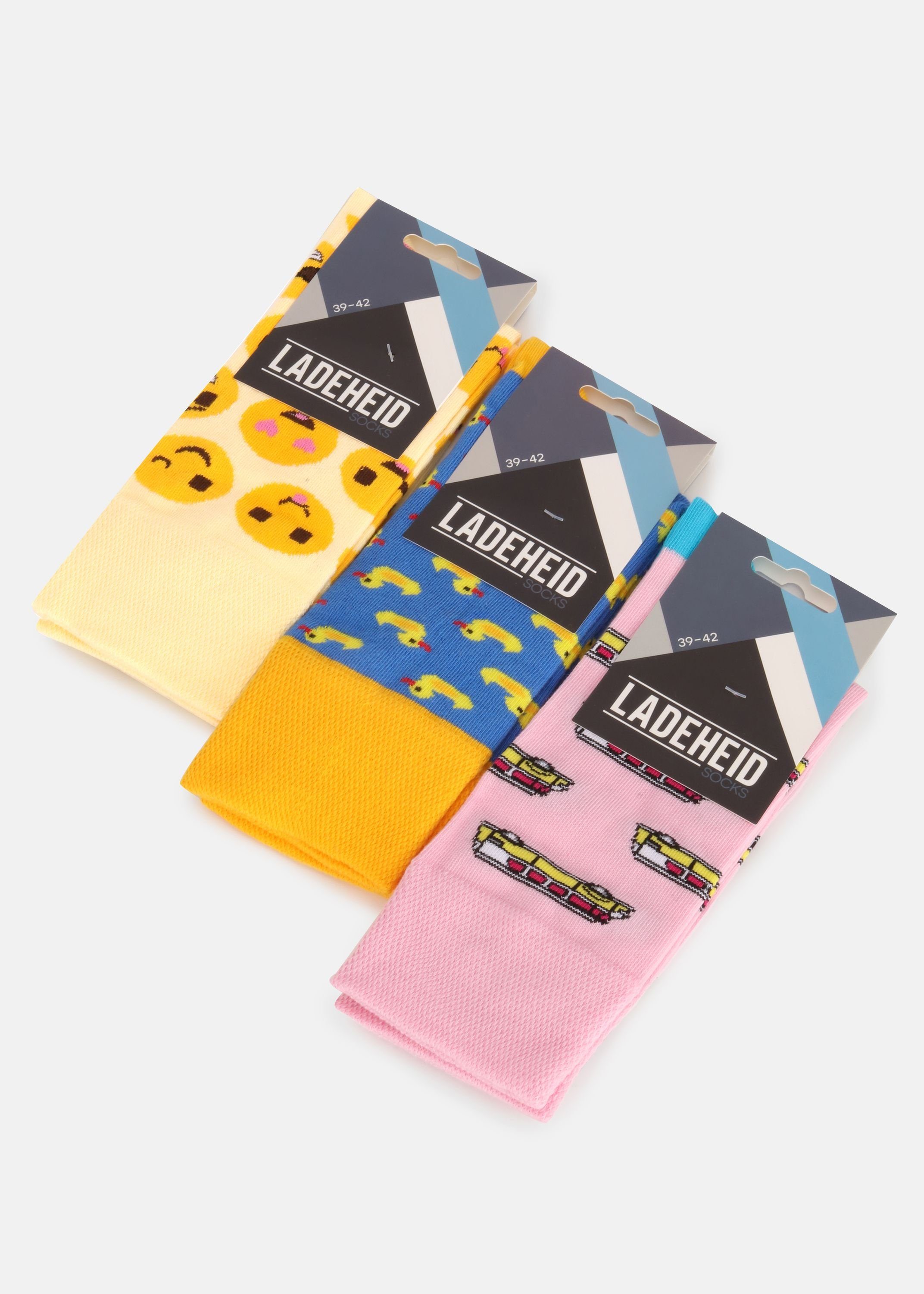 Ladeheid Socken Damen und Herren 3er Pack Socken AT006