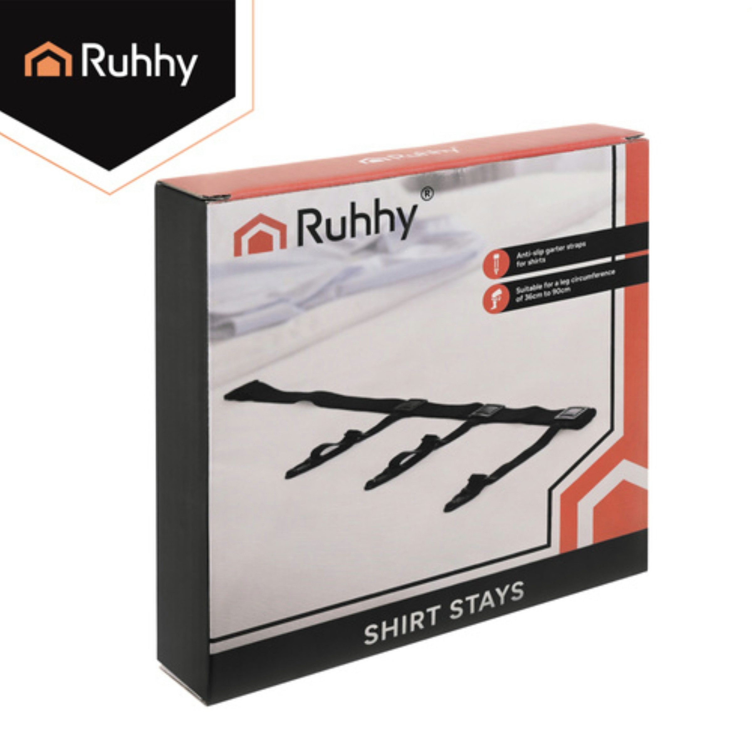 Ruhhy Hosenträger Hemdhalter Herren verstellbar Shirt Stays rutschfest schwarz (Hemdhalter Set elastisch verstellbar Shirt Stays Herren, Hemdhalter Set Herren verstellbar Shirt Stays schwarz 2 Stück) Hemdhalter Herren verstellbar rutschfest Shirt Stays schwarz