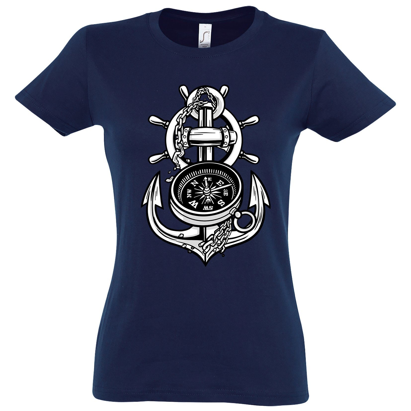 Youth Designz T-Shirt Anker Kompass Damen günstig online kaufen