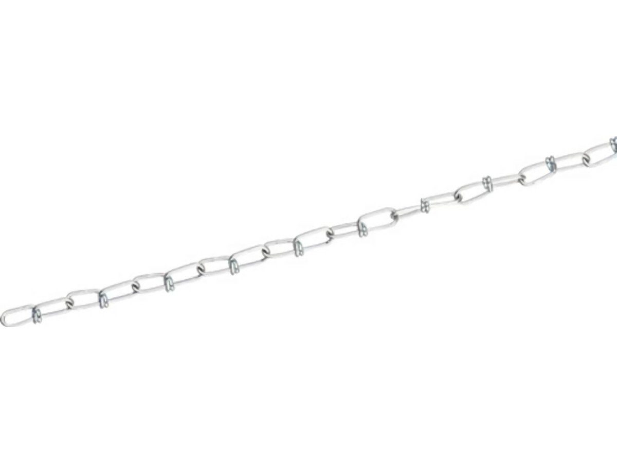 PROMAT Knotenkette Knotenkette Kettennennstärke 1,6 mm 30m/Bund galvanisch verzinkt