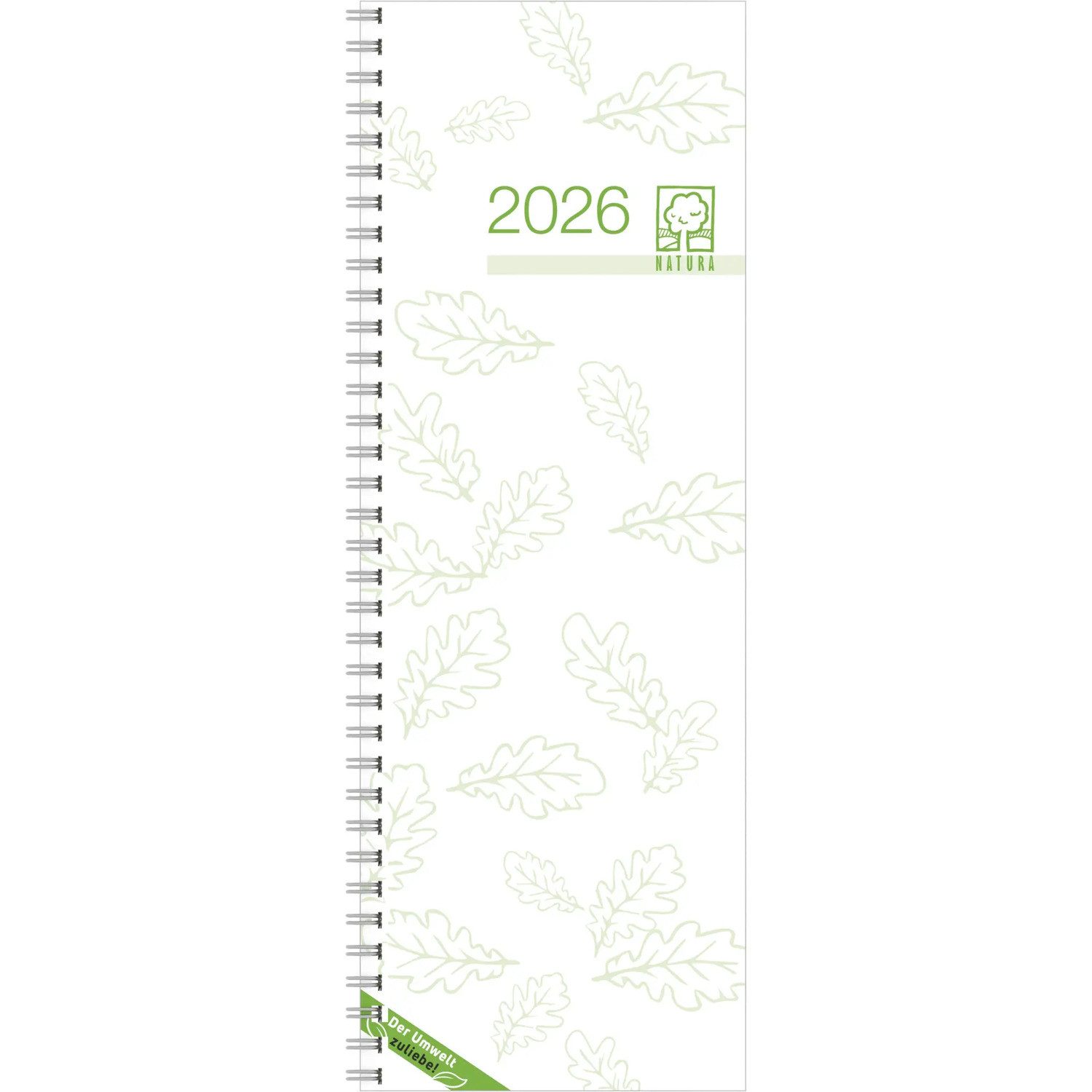 NEUMANN Tischkalender Vormerkbuch Recycling 2026 - Bürokalender 10,5x29,7 cm - 1 Woche...