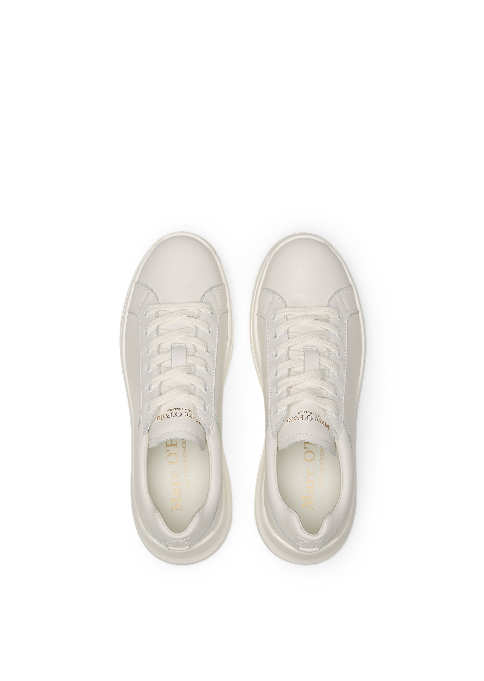 O'Polo Rindsleder Sneaker Marc beige aus feinem