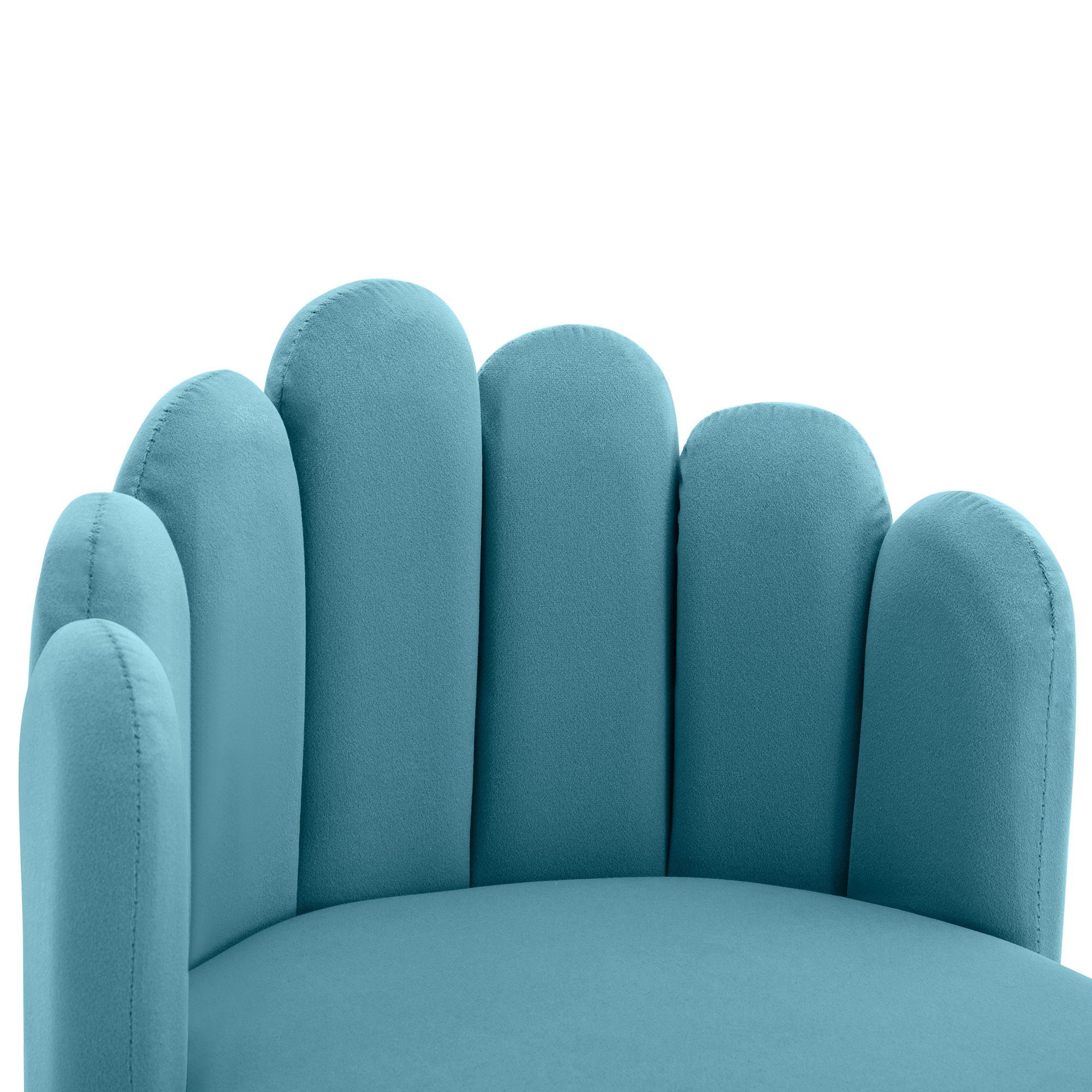 Tiffany-Blau Set Barhocker St), Flieks Blütenblätterstühle 2er Samt Polsterstuhl Rückenlehne (2 mit