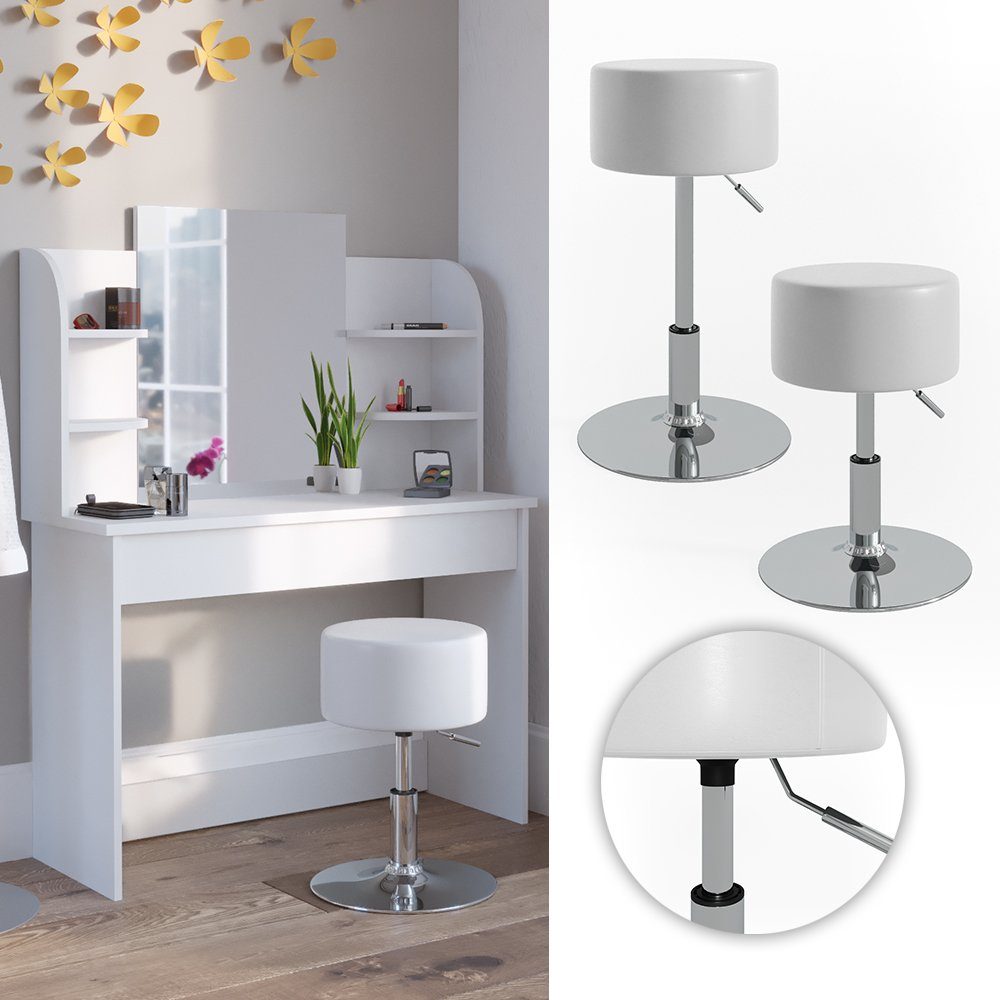 Vicco Sitzhocker Design, Weiß, 33 x 67 cm für Schminktisch (Einzelartikel), günstig online kaufen