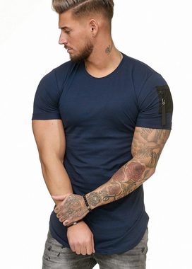 Code47 T-Shirt Oversize Shirt Zipper- Slim Fit (1-tlg)
