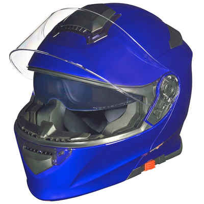 rueger-helmets Motorradhelm RS-982 Klapphelm Motorradhelm Pinlock Motorrad Modular Roller Conzept Helm RS-982 Blau XXL