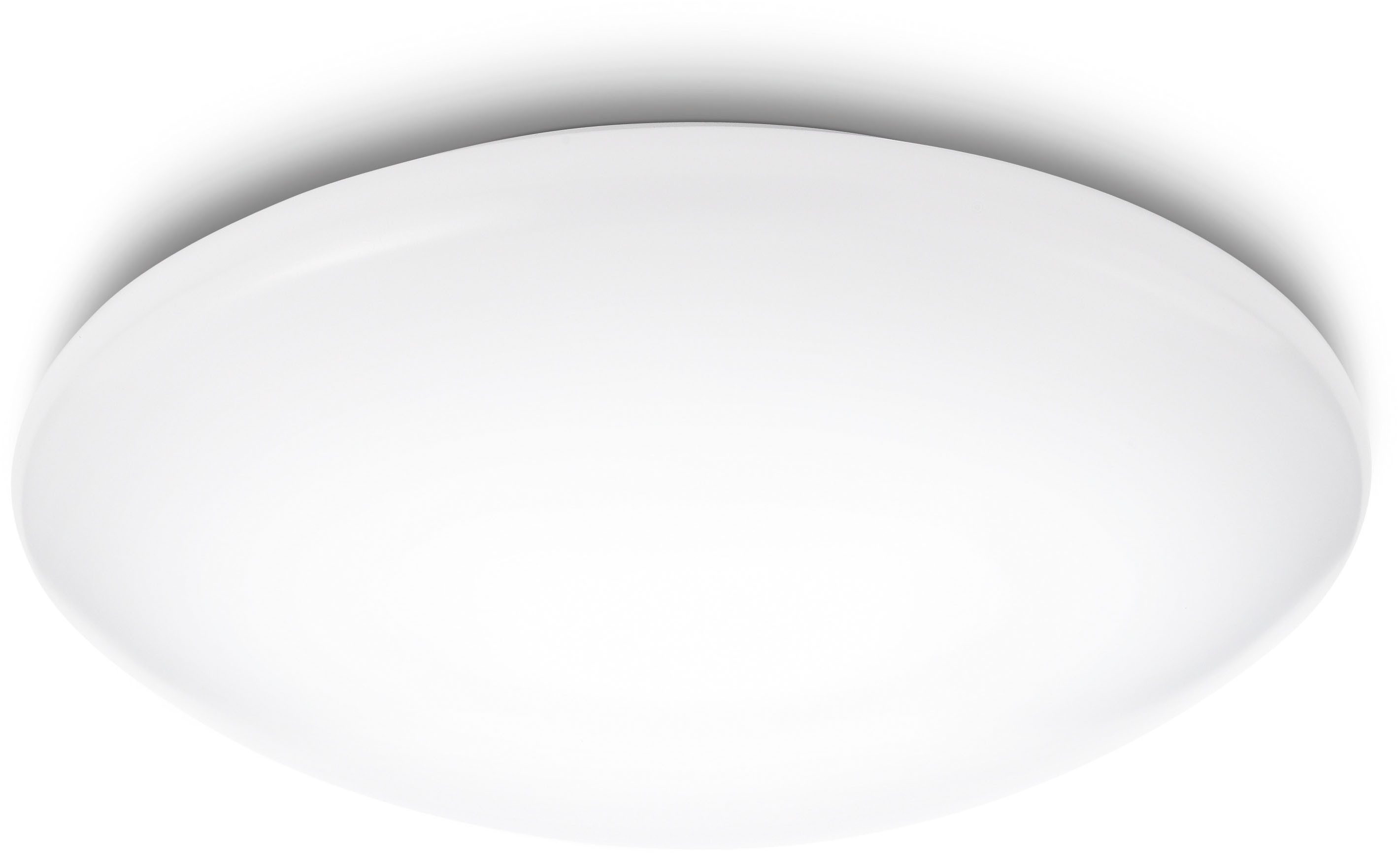 Philips LED Deckenleuchte myLiving Suede, 4000K, weiss, LED fest integriert, Warmweiß