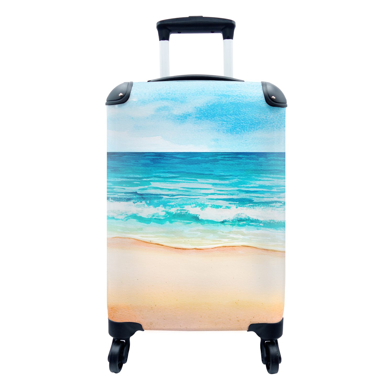 - Handgepäckkoffer Reisekoffer Reisetasche Trolley, Rollen, für Handgepäck 4 Golf Ferien, - rollen, mit MuchoWow Strand Meer,