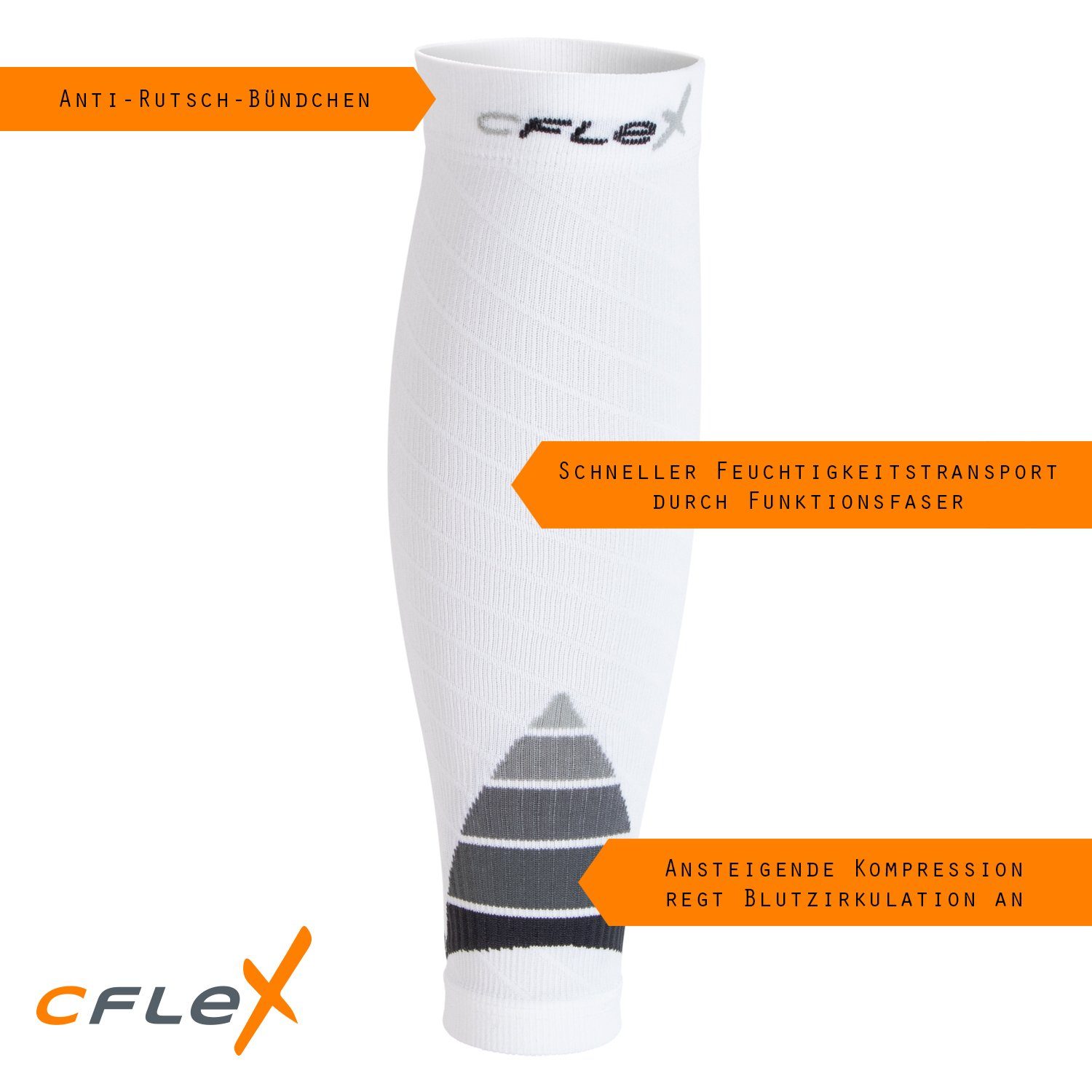 CFLEX Stütz-Stulpen Sport Running Stulpen mit Kompression (1 Paar oder 2 Paar)
