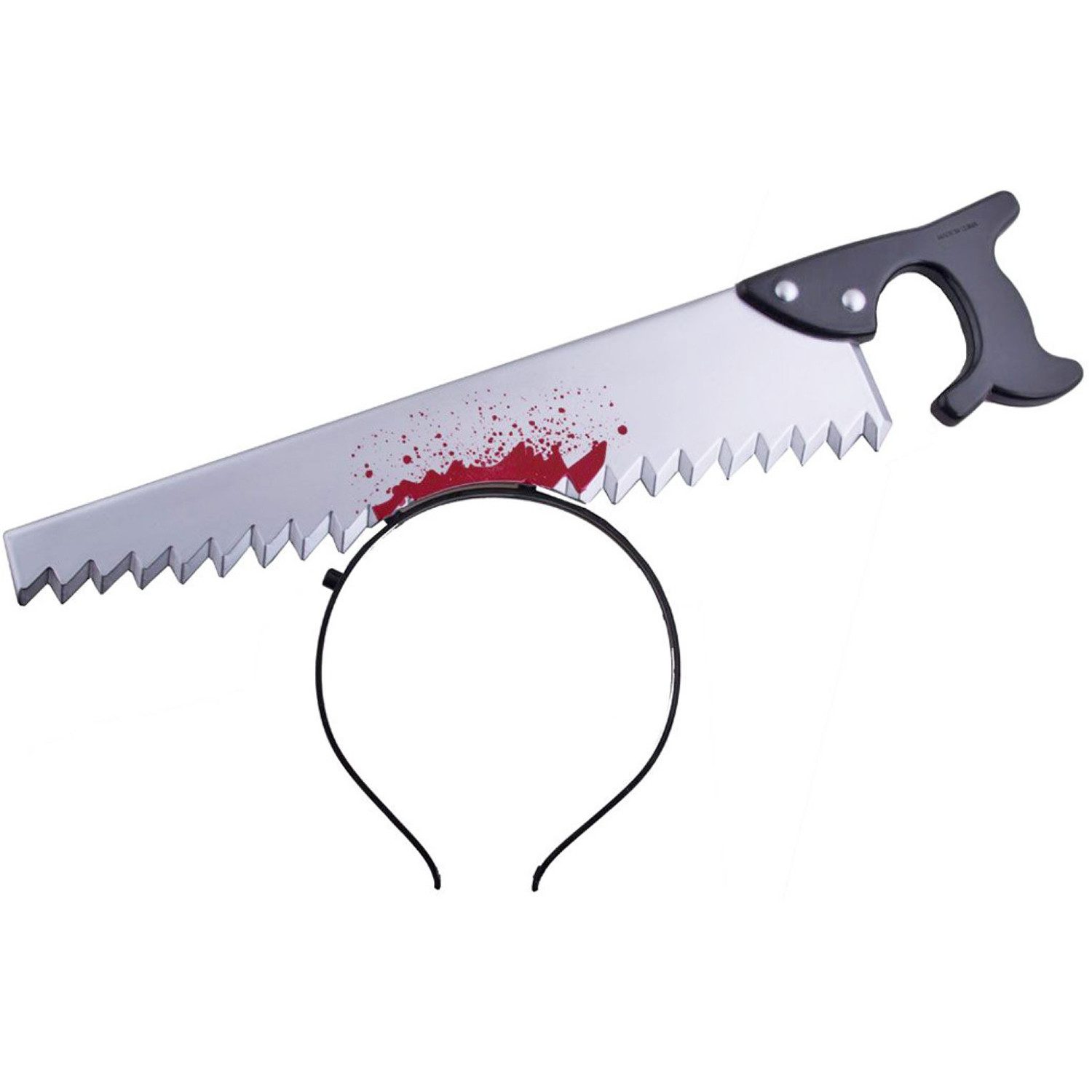 Kostüm Halloween Haarreif mit blutiger Deko-Säge