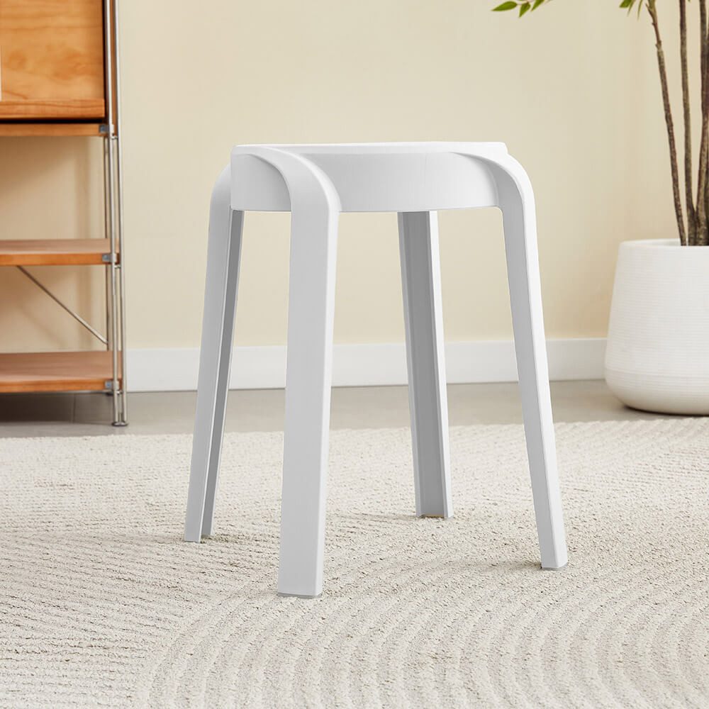 HOME DELUXE Hocker Stapelhocker NIVO (2 St), Esszimmerhocker, Fußhocker, Rund