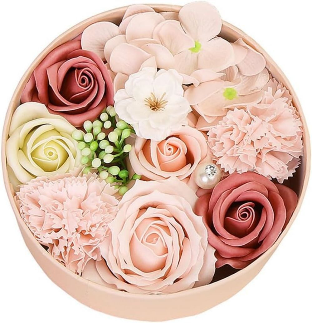 Kunstblumenstrauß Rosenbox Seifenblume Seife Rose Blume, Rosenseifenblume Geschenkbox Gefälschte Blumen-Geschenkbox,Romantisches Geschenk, Fivejoy, für sie am Muttertag, Jahrestag, Geständnis, Valentinstag, Weihnachten