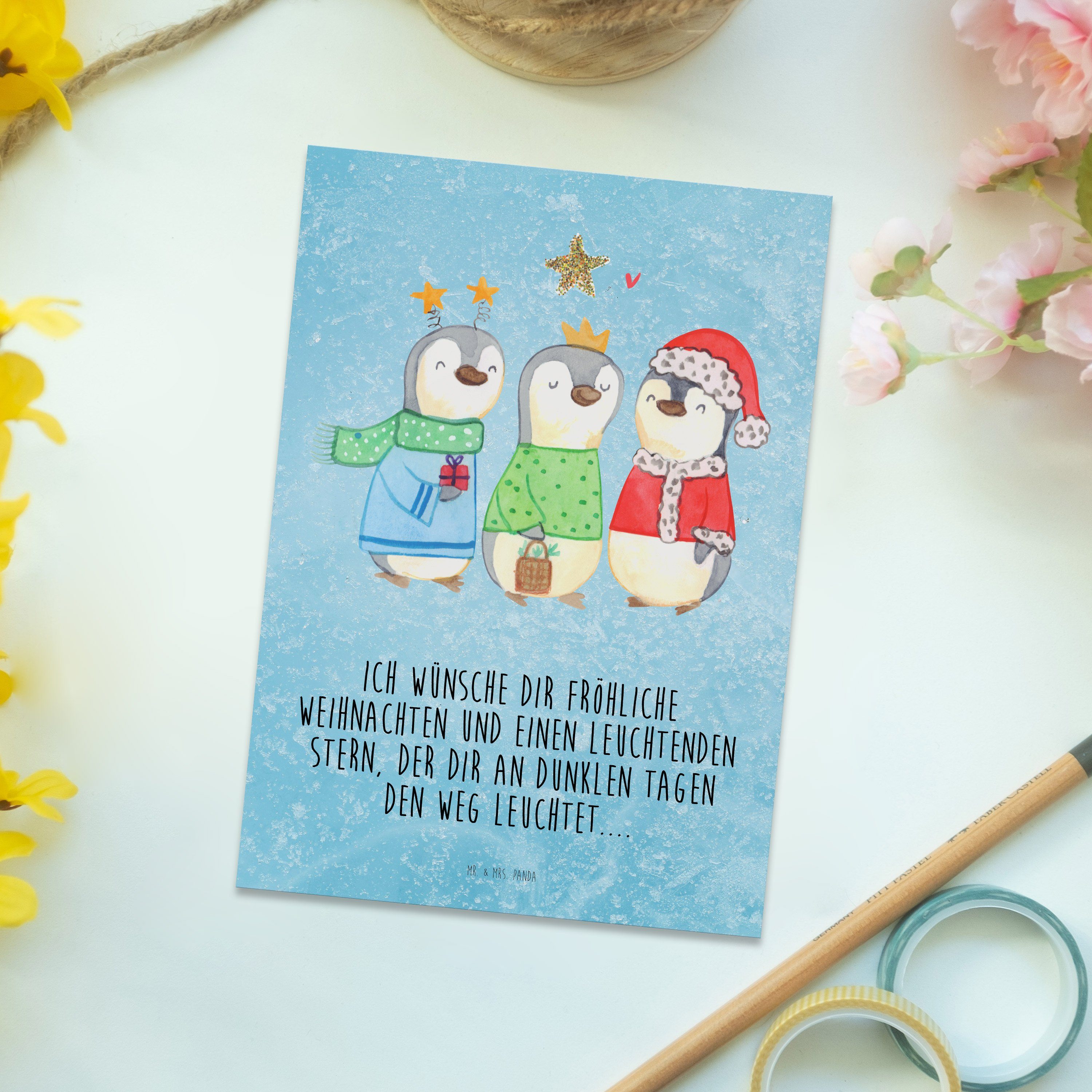 - drei Panda E Winterzeit Könige Geschenk, & Postkarte Heilige Eisblau Mr. - Geschenkkarte, Mrs.