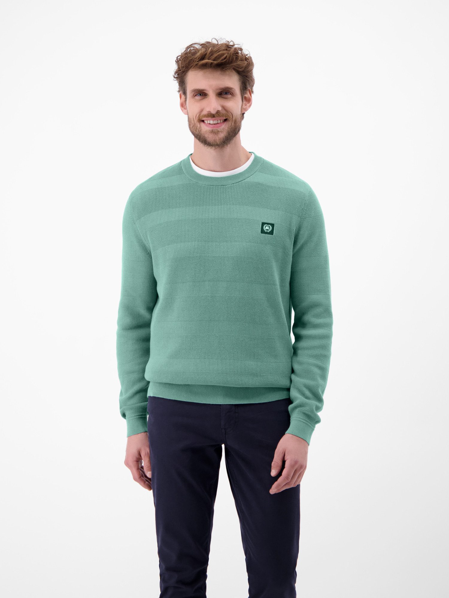LERROS Strickpullover LERROS Strickpullover für Herren, tonal gestreift günstig online kaufen