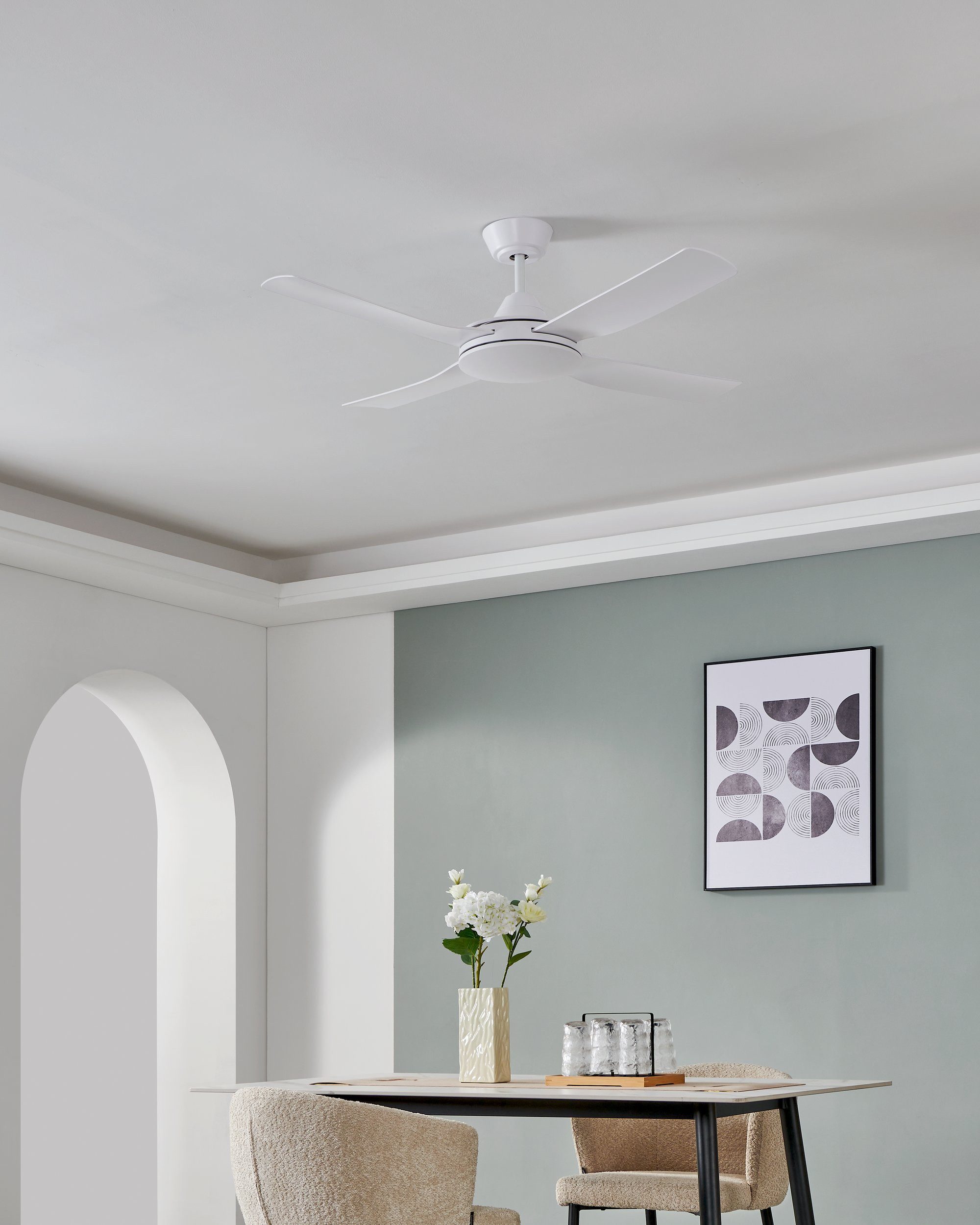 EGLO Deckenventilator Bondi 1, Fernbedienung, Timer und Sommer Winter Betrieb, AC Motor, Ø 122cm