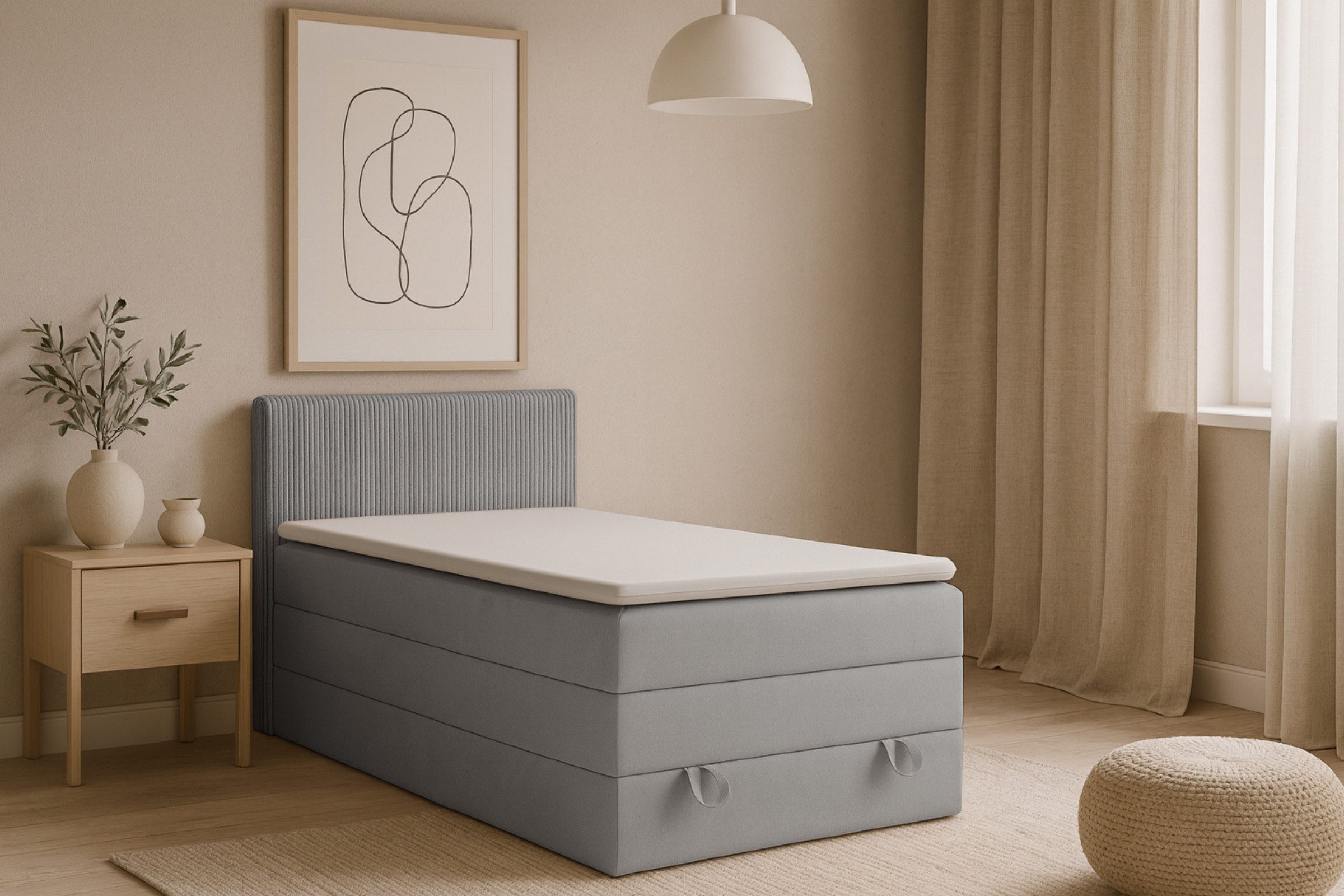 Deine Möbel 24 Boxspringbett ORO Boxbett Einzelbett Polsterbett Jugendbett günstig online kaufen