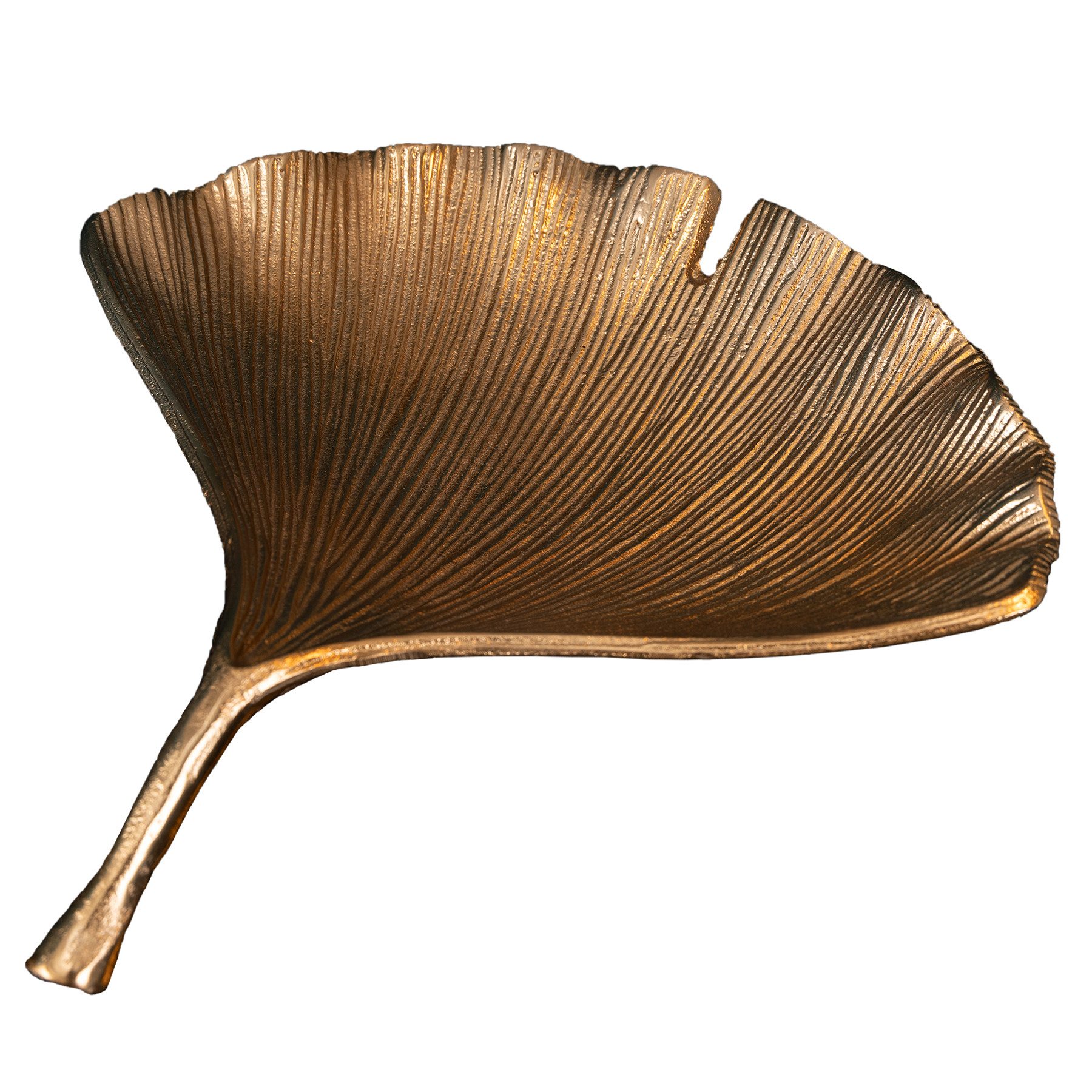 riess-ambiente Dekoschale GINKGO 42cm gold (Einzelartikel, günstig online kaufen