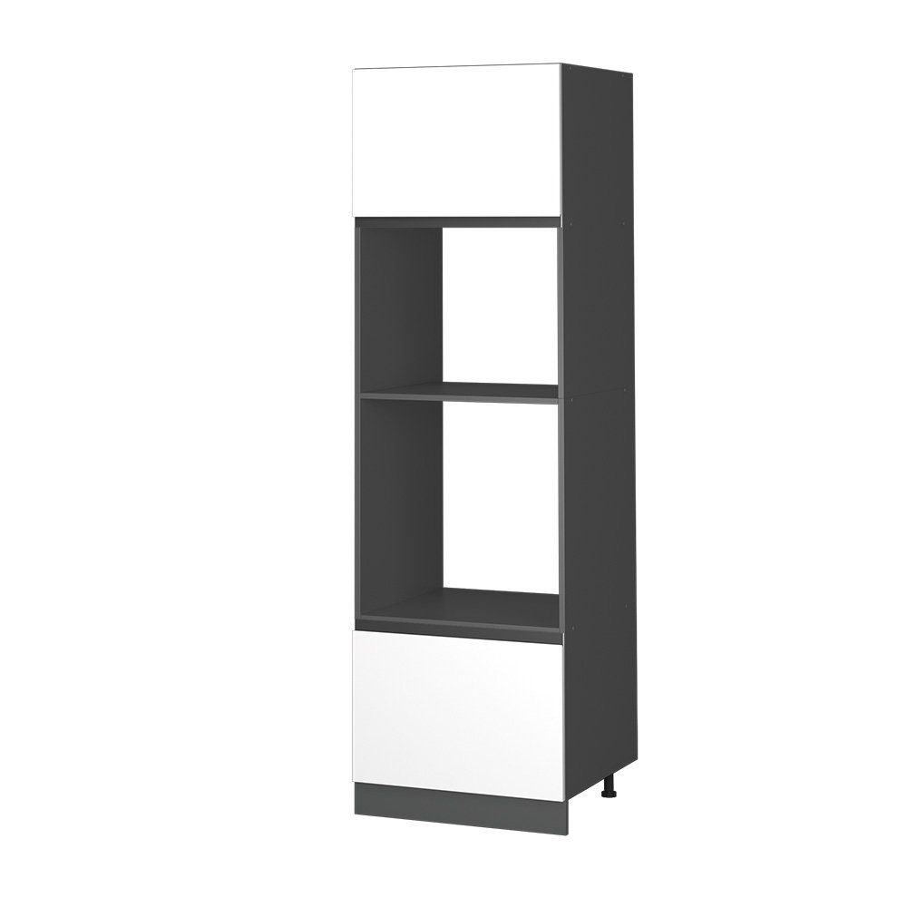 Vicco Mikrowellenumbauschrank R-Line, Weiß/Anthrazit, 60 cm günstig online kaufen