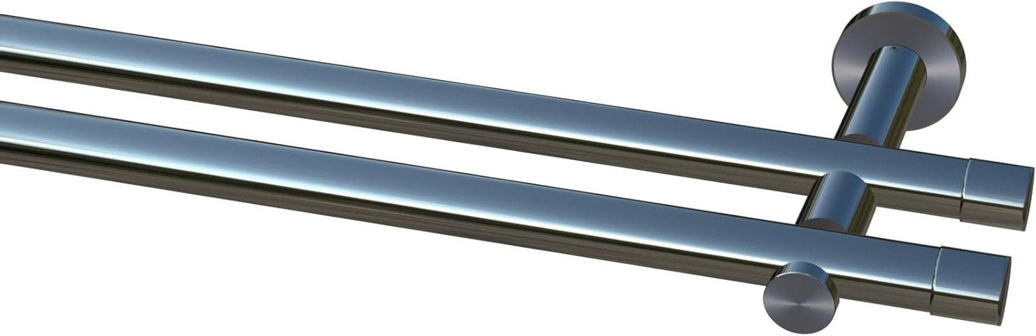 Garduna Gardinenstange Ø 20mm / 1- oder 2-Lauf, 2-läufig, kürzbar, Metall, günstig online kaufen