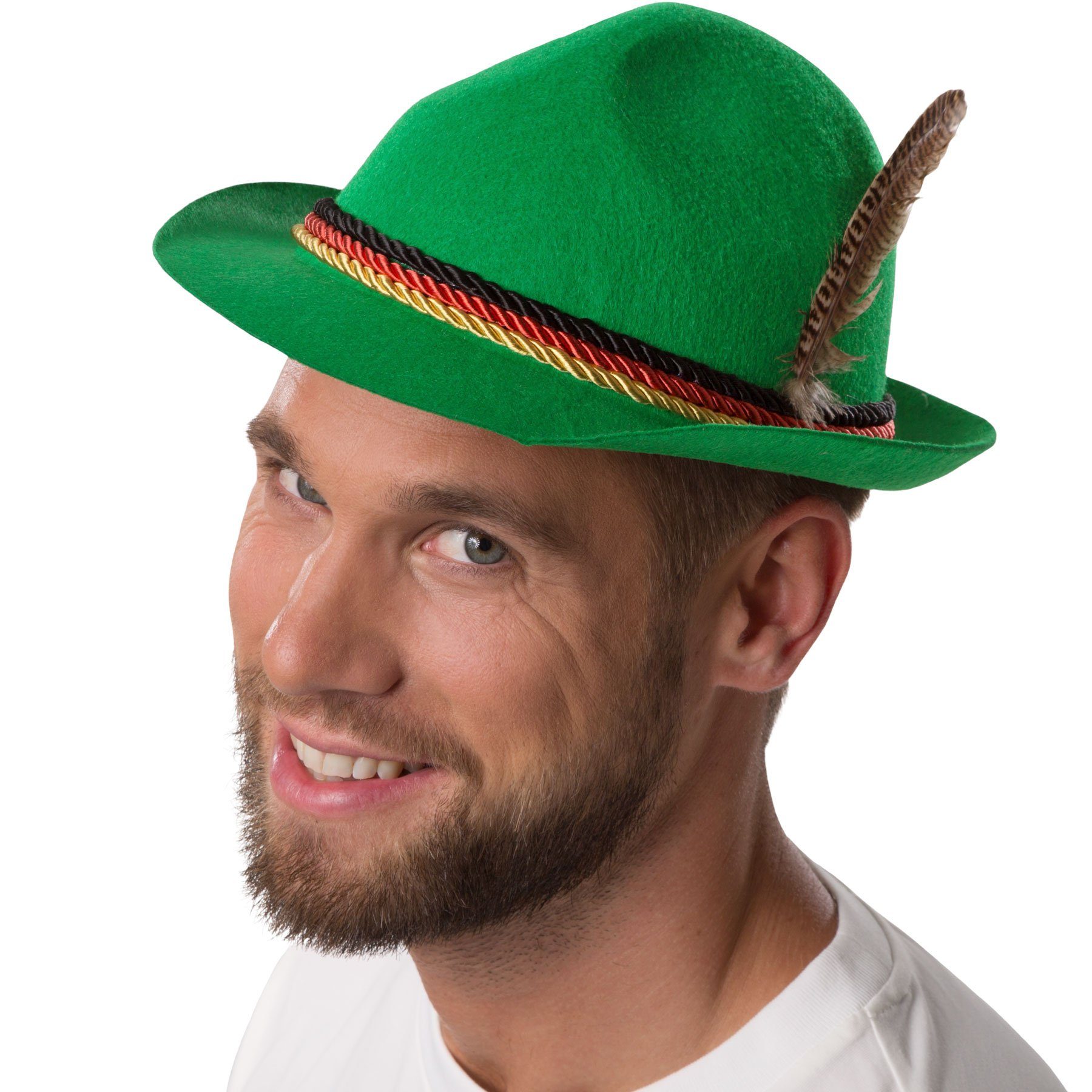 dressforfun Kostüm Faschingskleidung, auch Maskeradenverkleidung, in der Farbe grün, Trachtenhut aus Filz, Universalgröße für Erwachsene (Größe 59)