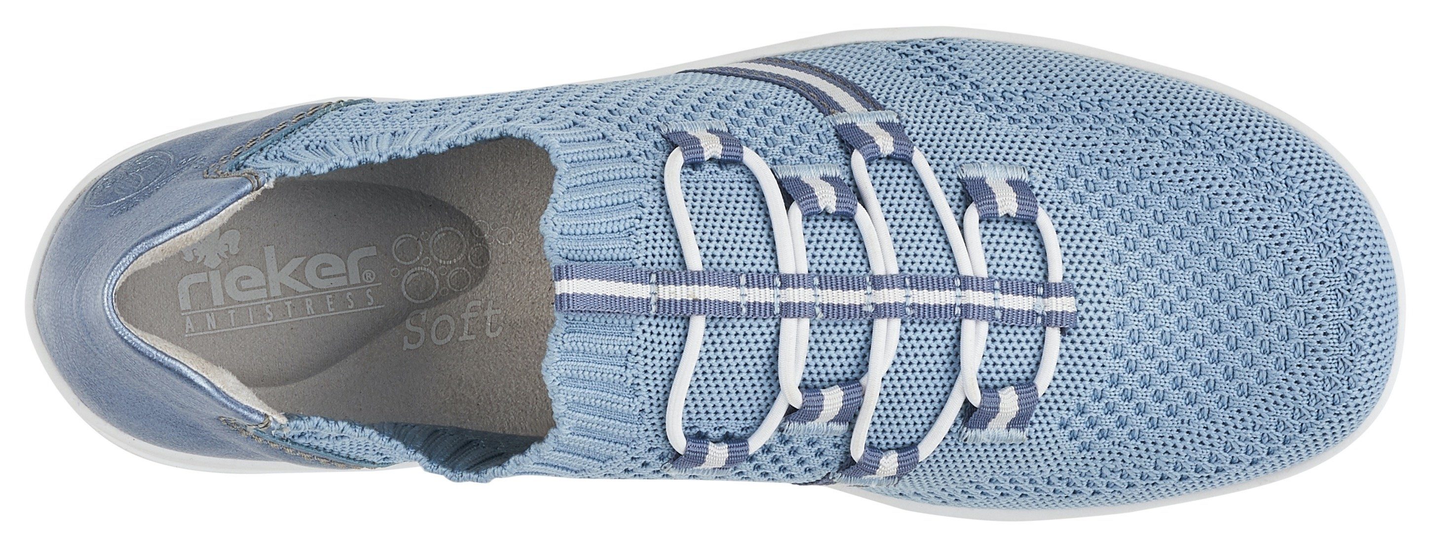 Schuhe Sneaker Rieker Slip-On Sneaker mit elastischem Einschlupf