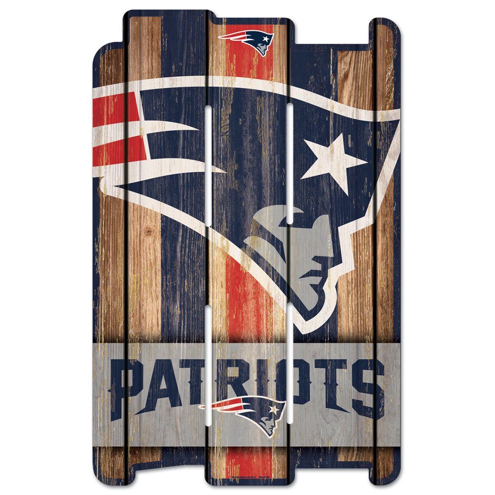 WinCraft Wanddekoobjekt PLANK Holzschild Sign New England Patriots