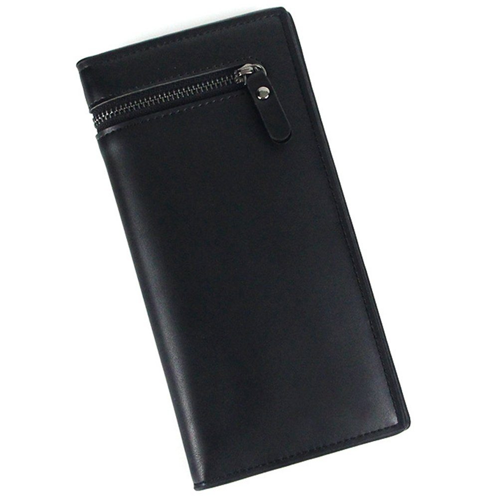 Blusmart Geldbörse Lange Herrenbrieftasche Leichte Reißverschluss, Tragbare Mit black