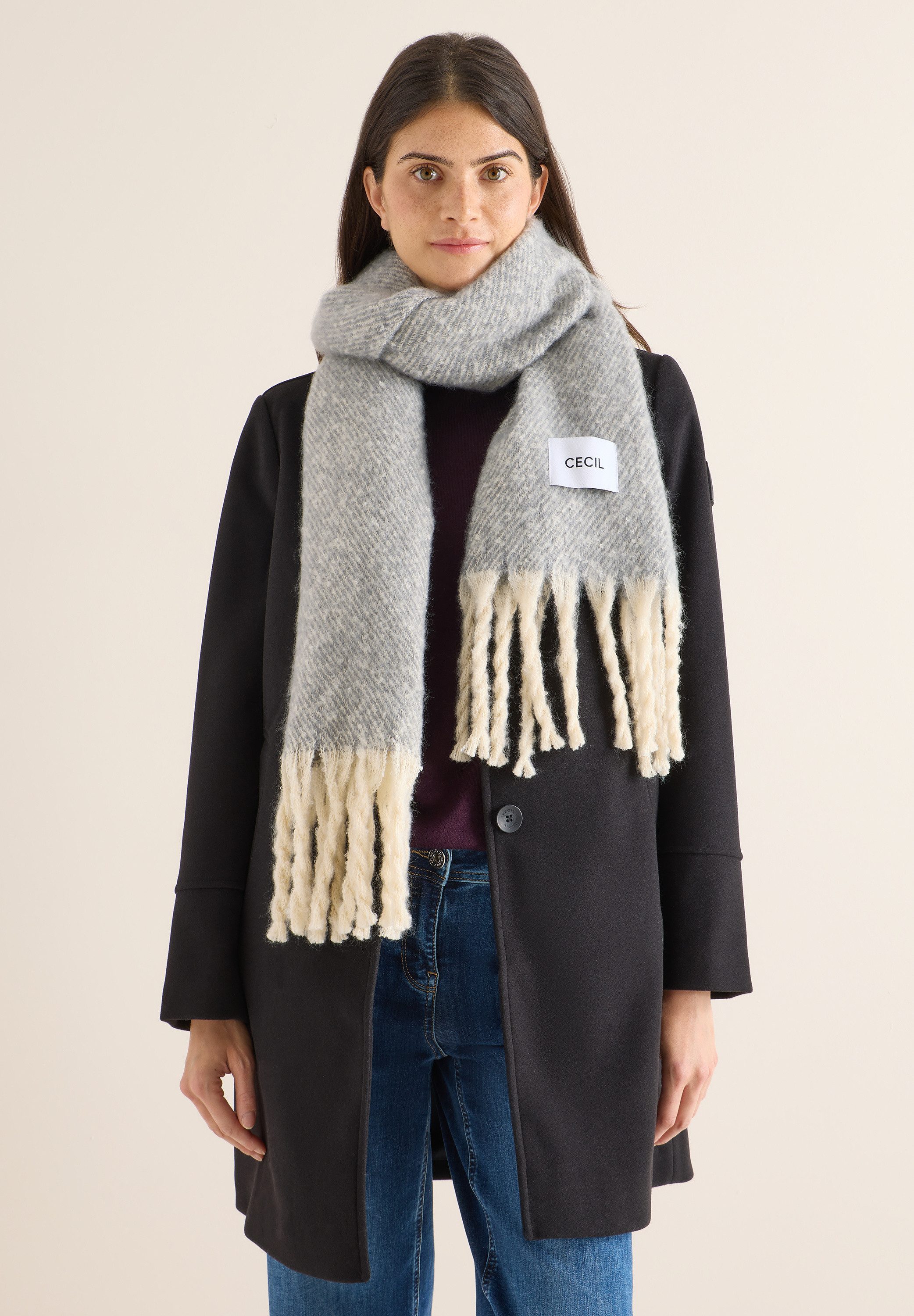CECIL Schal, mit Fransenkante