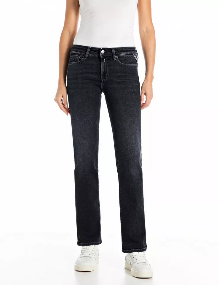 Replay Bootcut-Jeans NEW LUZ mit gesticktem R an der Gesäßtasche