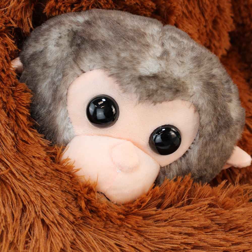 BEMIRO Kuscheltier Plüsch-Affe groß mit Kind - ca. 80 cm (1-St)