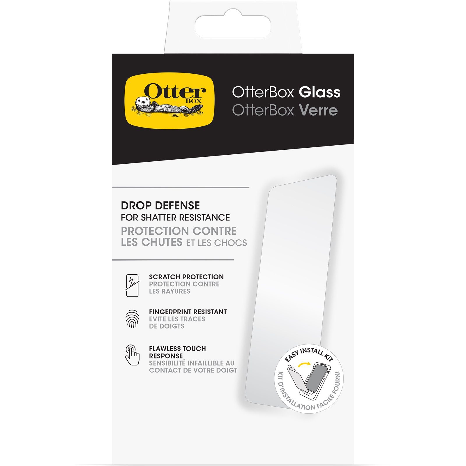 Otterbox Displayschutzglas Glass Displayschutz für Apple iPhone 15, gehärtetes Glas für Apple iPhone 15, Schutz vor Brüchen, Kratzern und Stürzen, Displayschutzfolie