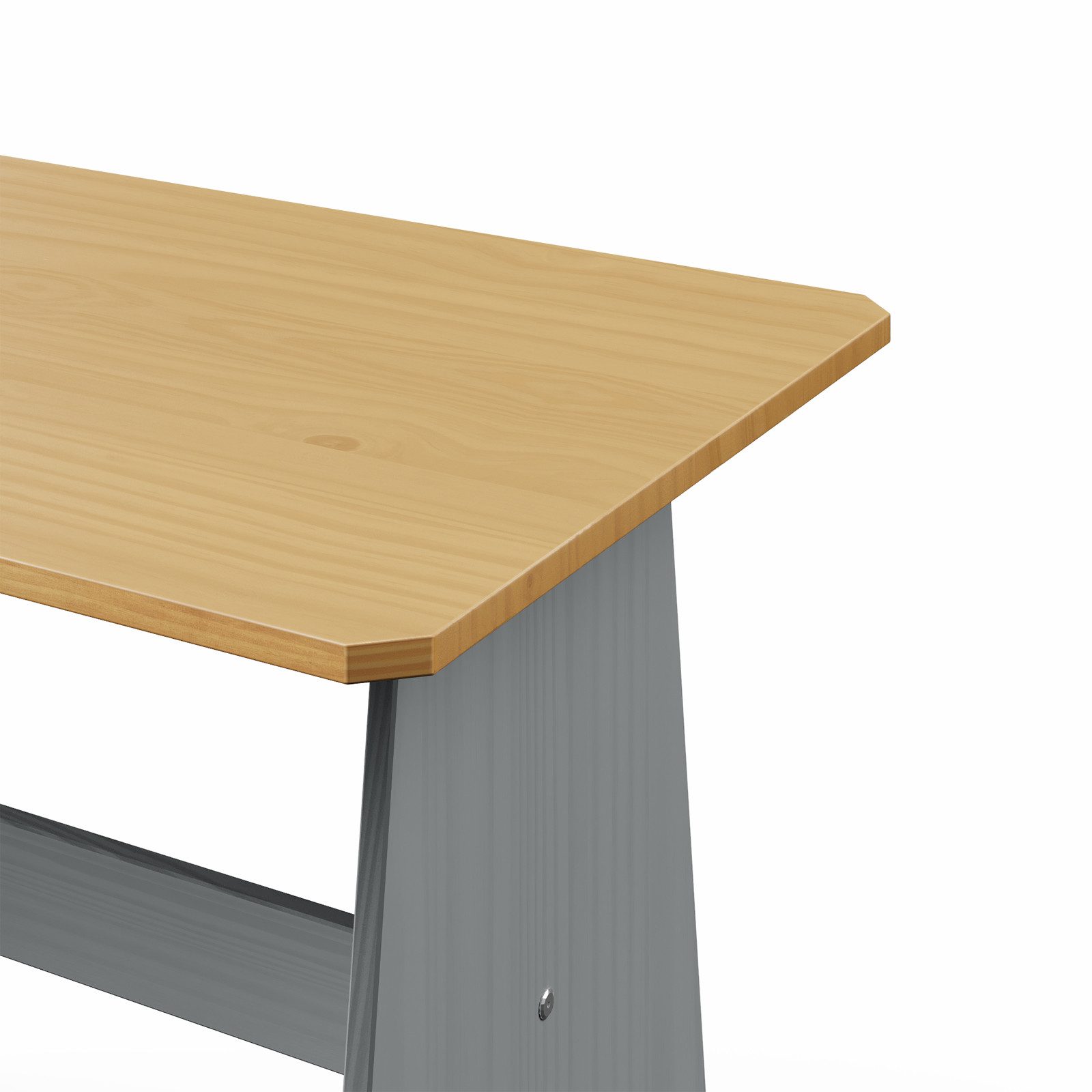 HTI-Living Eckbankgruppe Sitzgruppe 3-teilig Marija Grau, (Set, 3-tlg., 1 Esstisch, 1 Eckbank mit Rücklehne, 1 Sitzbank), Esstisch Eck- und Sitzbank Landhausstil