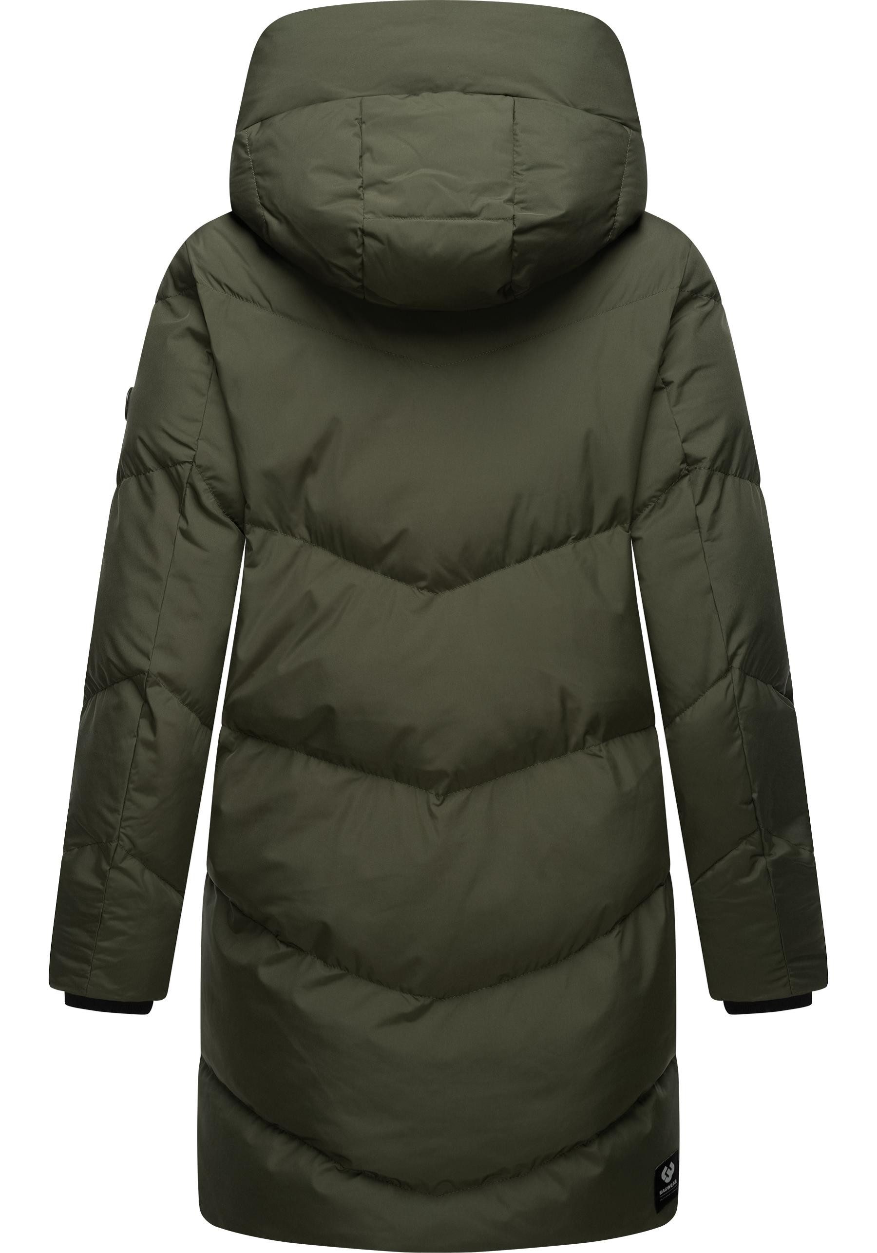 Ragwear Kurzmantel Avelin Wasserdichter gesteppter Damen Wintermantel