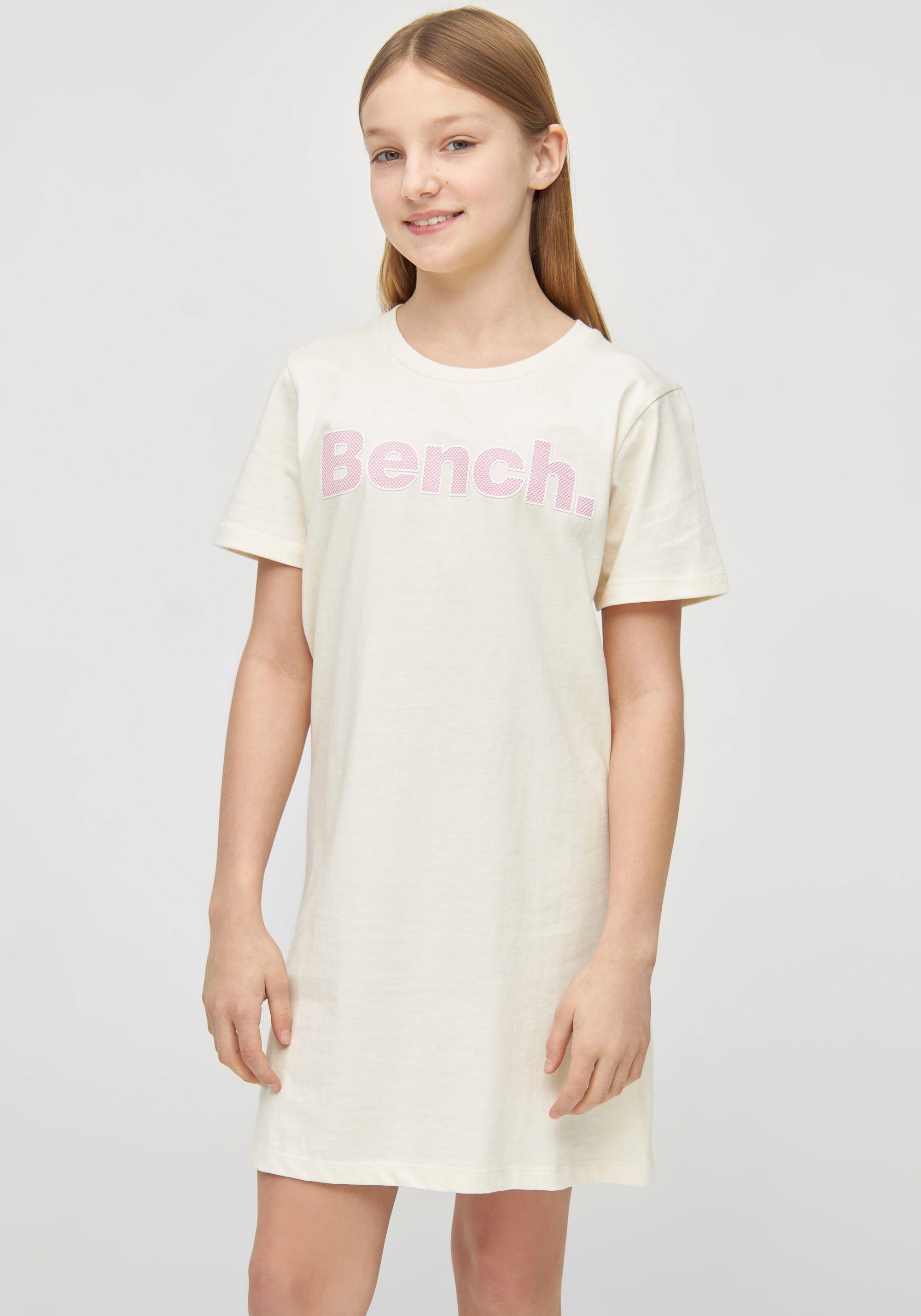 Bench. T-Shirt JINAG mit Logodruck WINTERWHITE